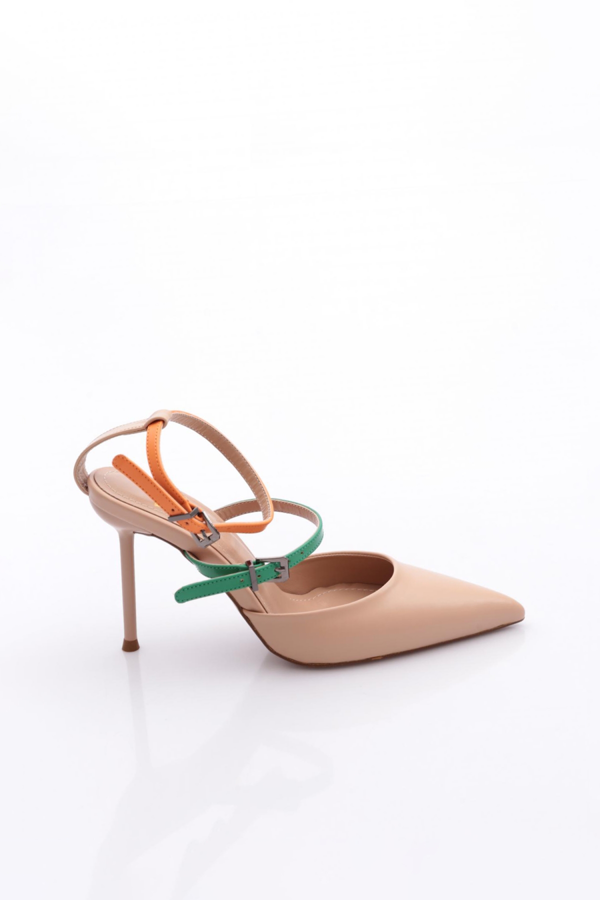 K5055 Kadin Sivri Burun Parmak Dekolteli İnce Topuklu Ayakkabi - Görsel 2