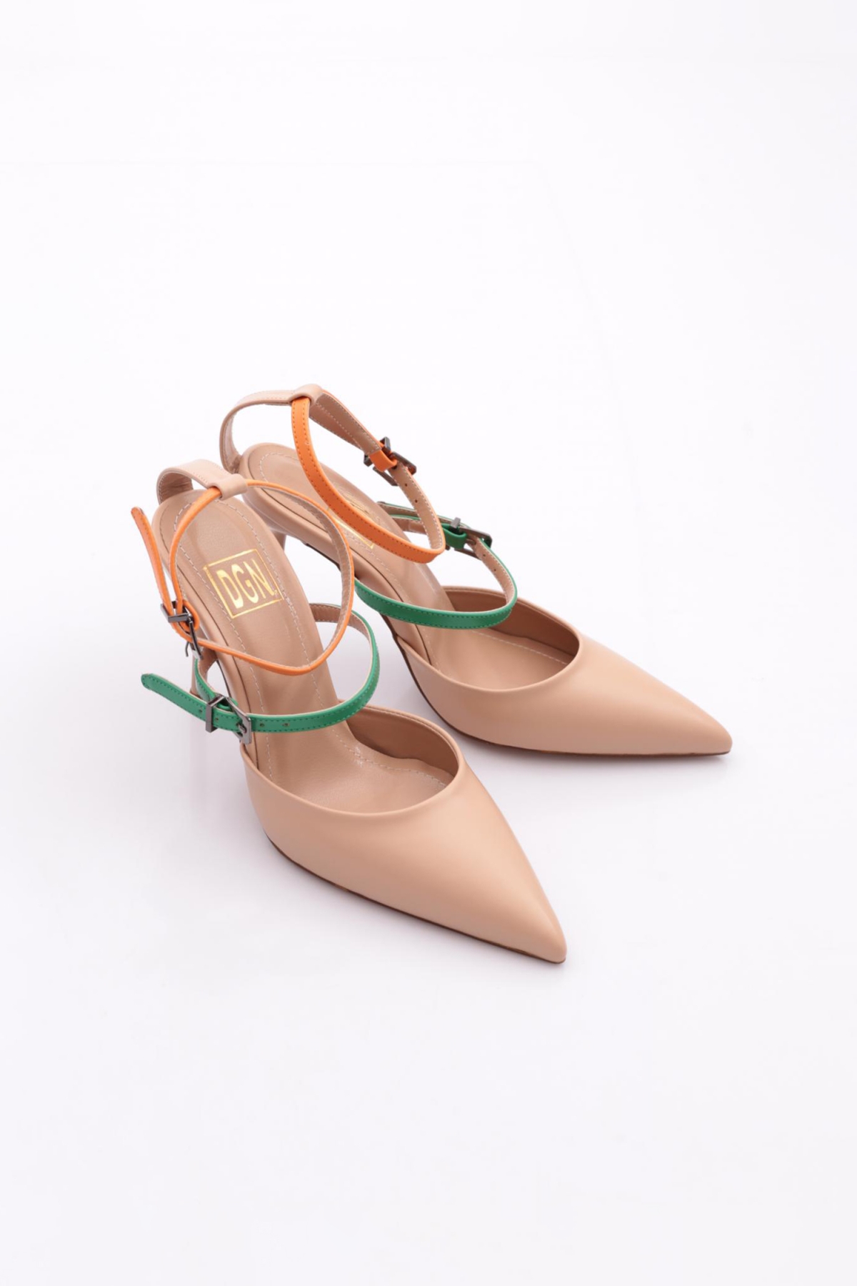 K5055 Kadin Sivri Burun Parmak Dekolteli İnce Topuklu Ayakkabi - Görsel 3