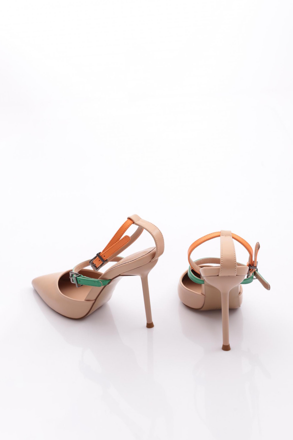 K5055 Kadin Sivri Burun Parmak Dekolteli İnce Topuklu Ayakkabi - Görsel 4