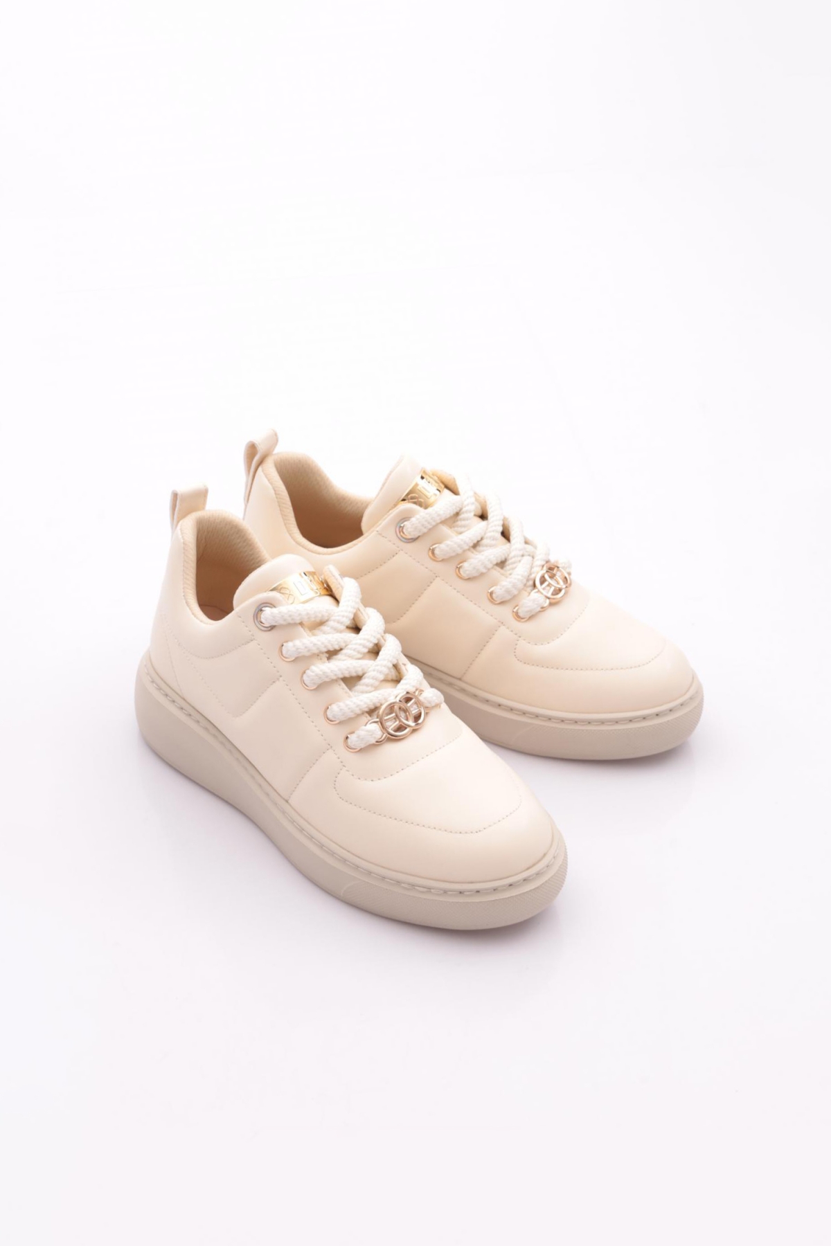 B1009 Kadin Aksesuarli Sneakers Ayakkabi - Görsel 3