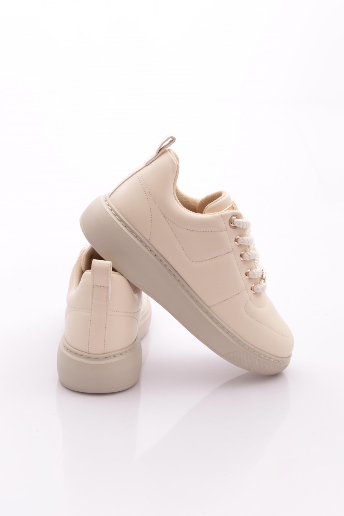 B1009 Kadin Aksesuarli Sneakers Ayakkabi - Görsel 4