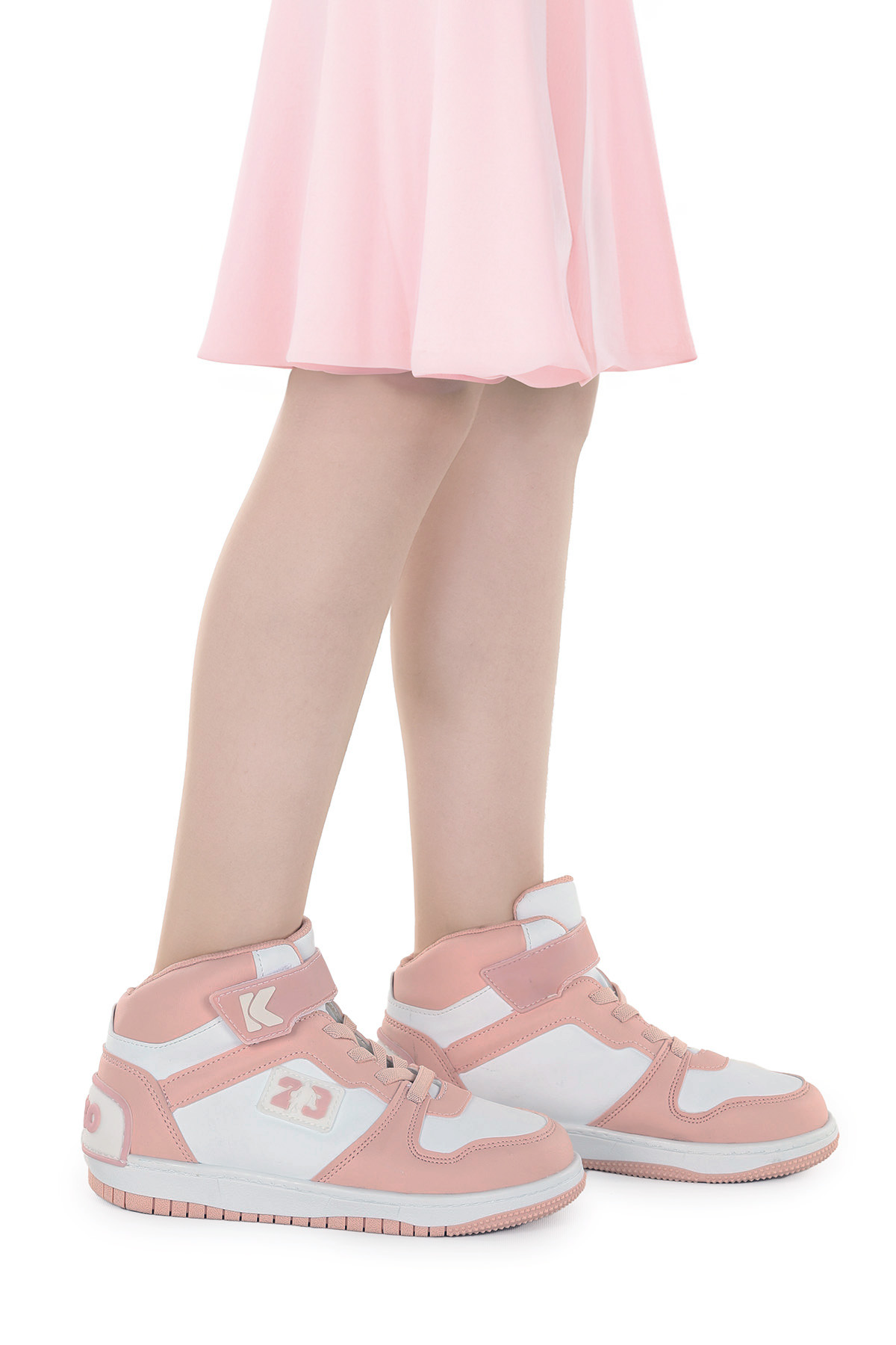 Carde Günlük Cırtlı Kız Çocuk Spor Ayakkabı Pudra - Görsel 2