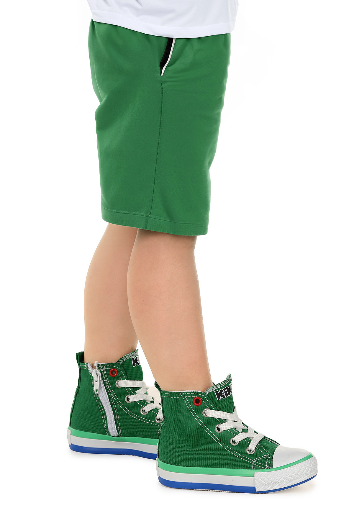 Tinna Bağcıklı Erkek Bebek Boğazlı Keten Spor Ayakkabı Yeşil - Görsel 2