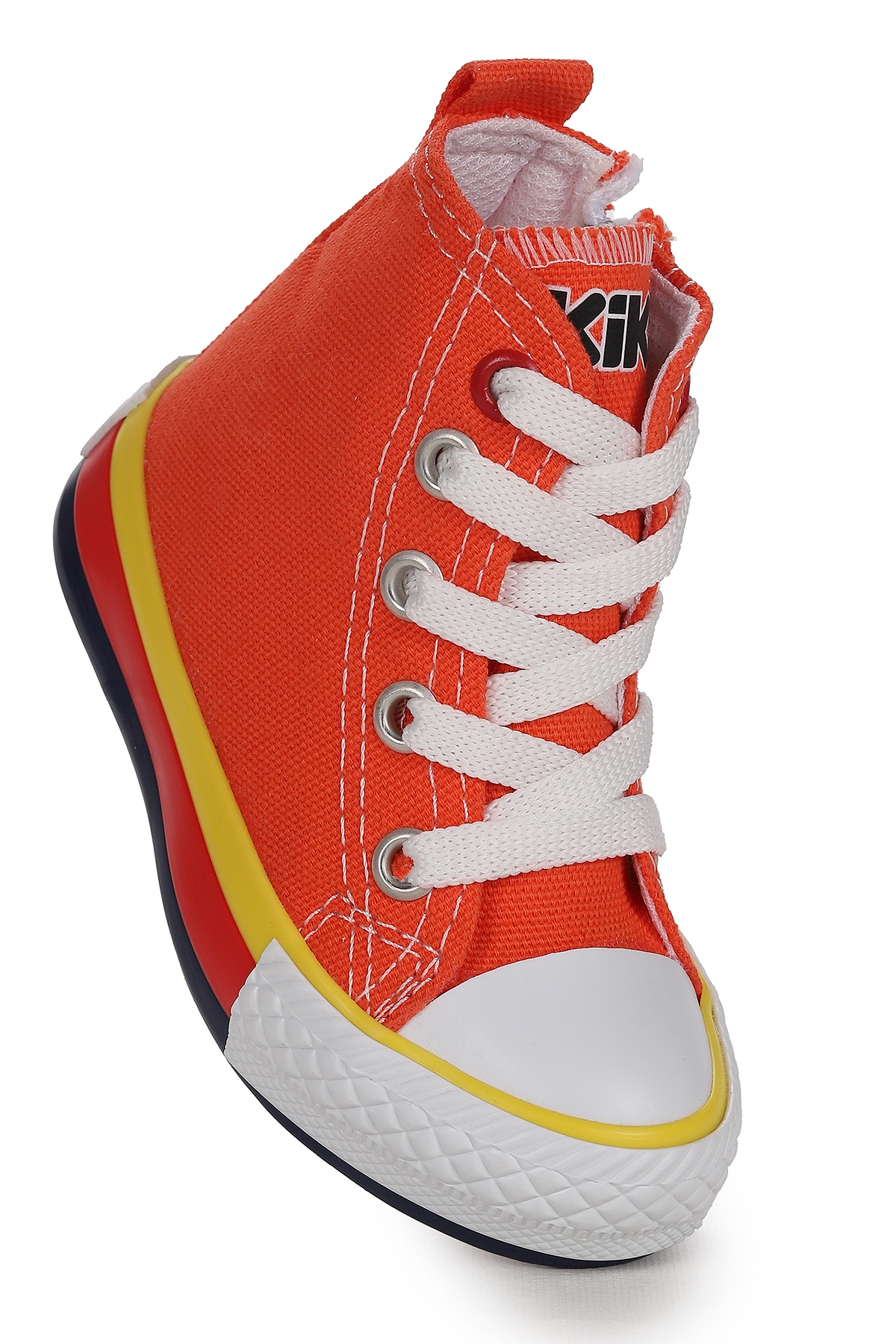 Tinna Bağcıklı Erkek Bebek Boğazlı Keten Spor Ayakkabı Turuncu - Görsel 4