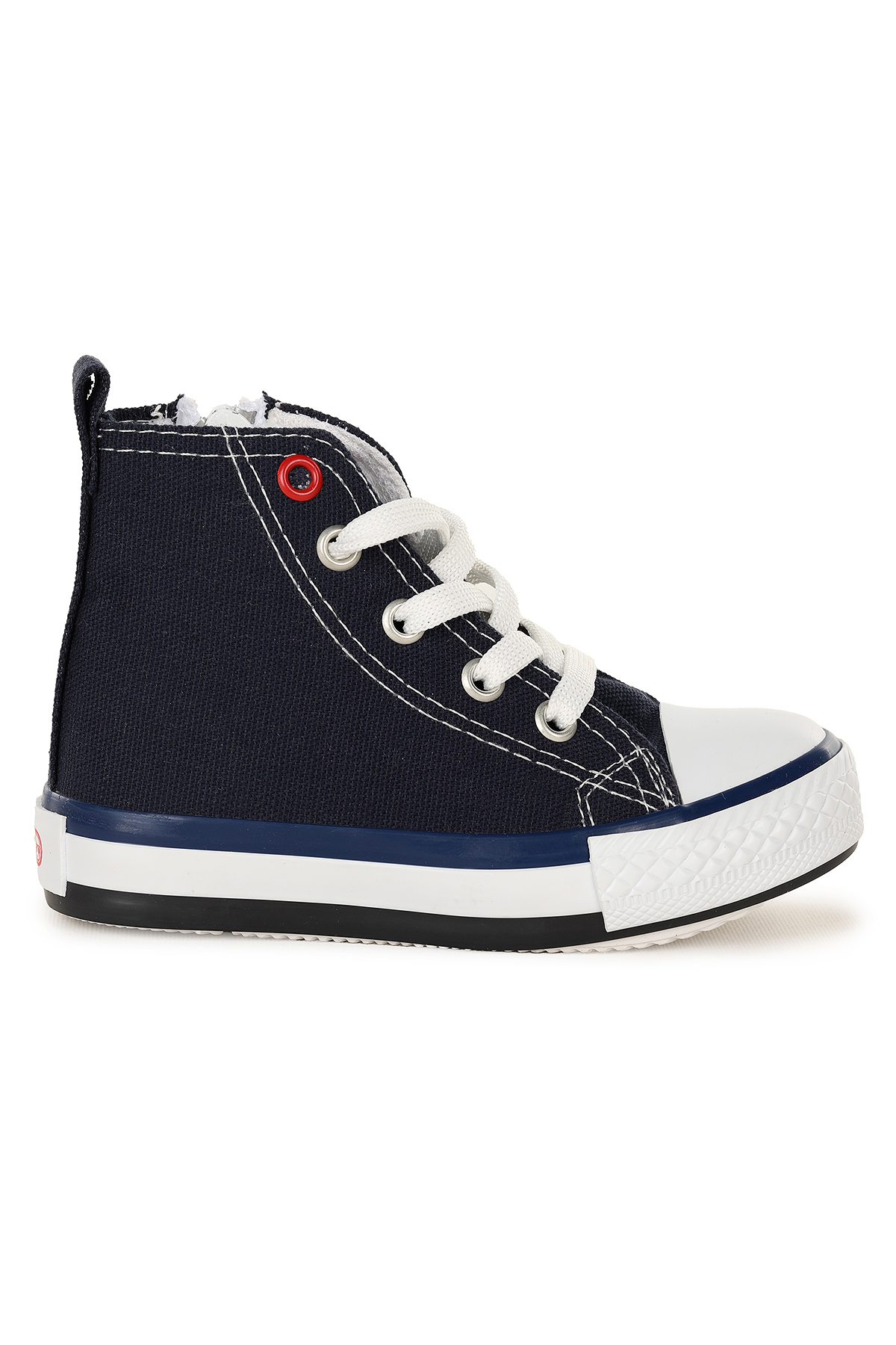 Tinna Bağcıklı Erkek Bebek Boğazlı Keten Spor Ayakkabı Lacivert - Görsel 5