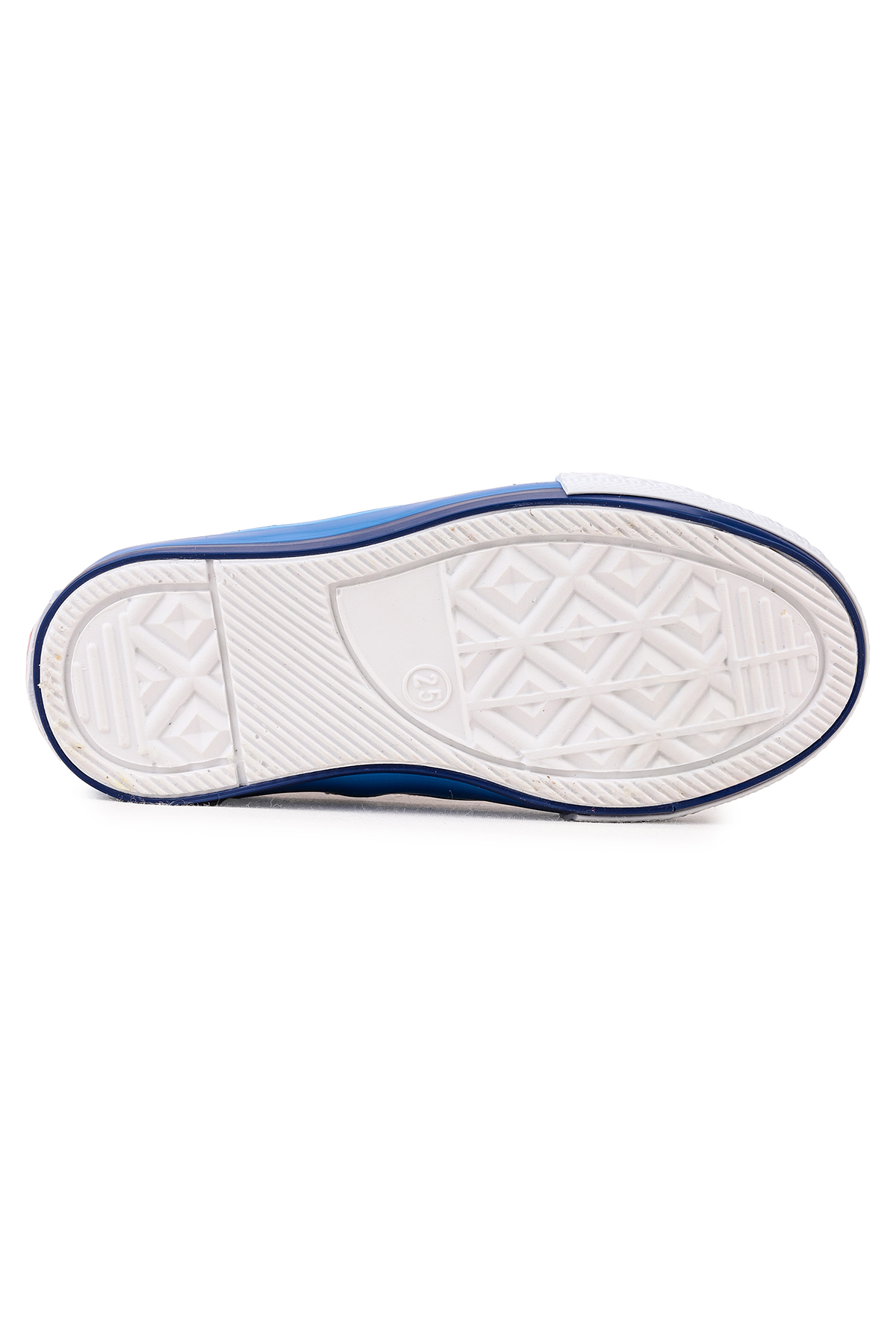 Tinna Bağcıklı Erkek Bebek Boğazlı Keten Spor Ayakkabı Beyaz - Mavi - Görsel 6