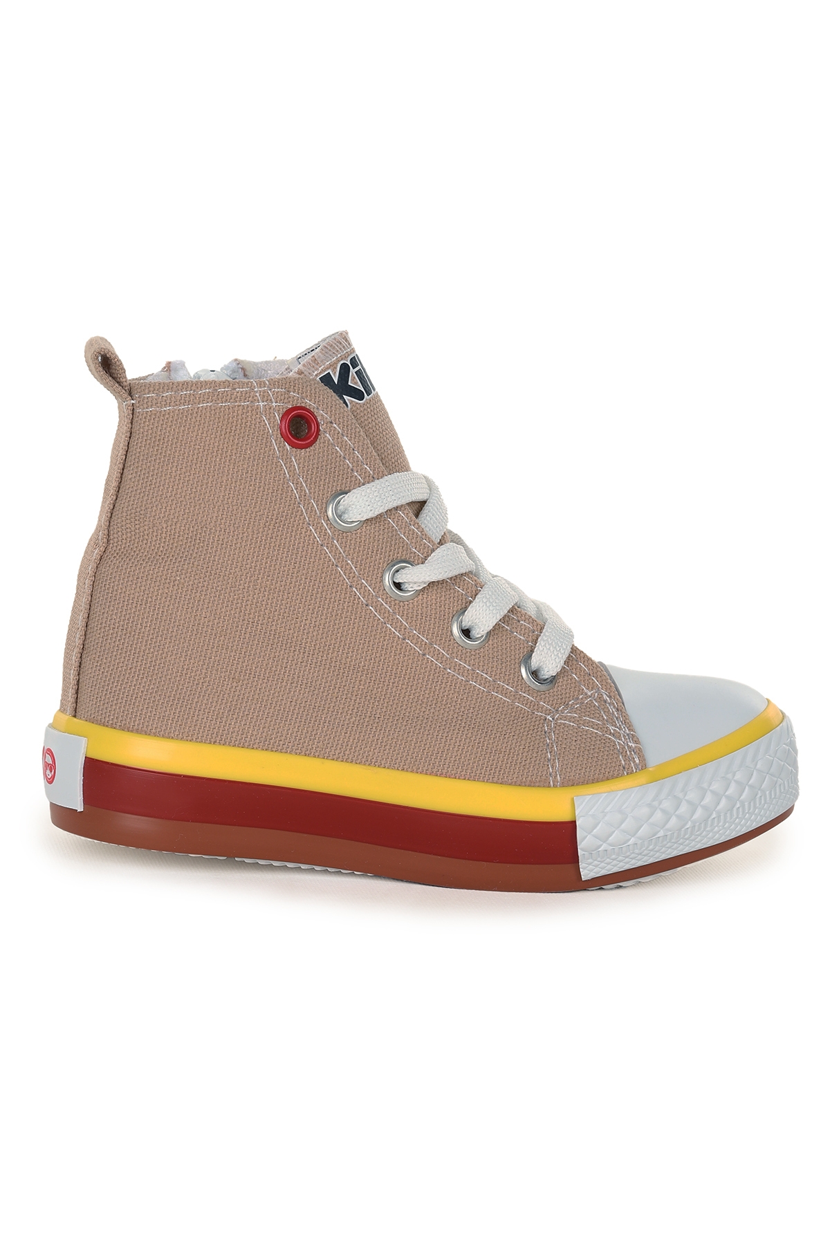 Tinna Bağcıklı Erkek Bebek Boğazlı Keten Spor Ayakkabı Bej - Görsel 5