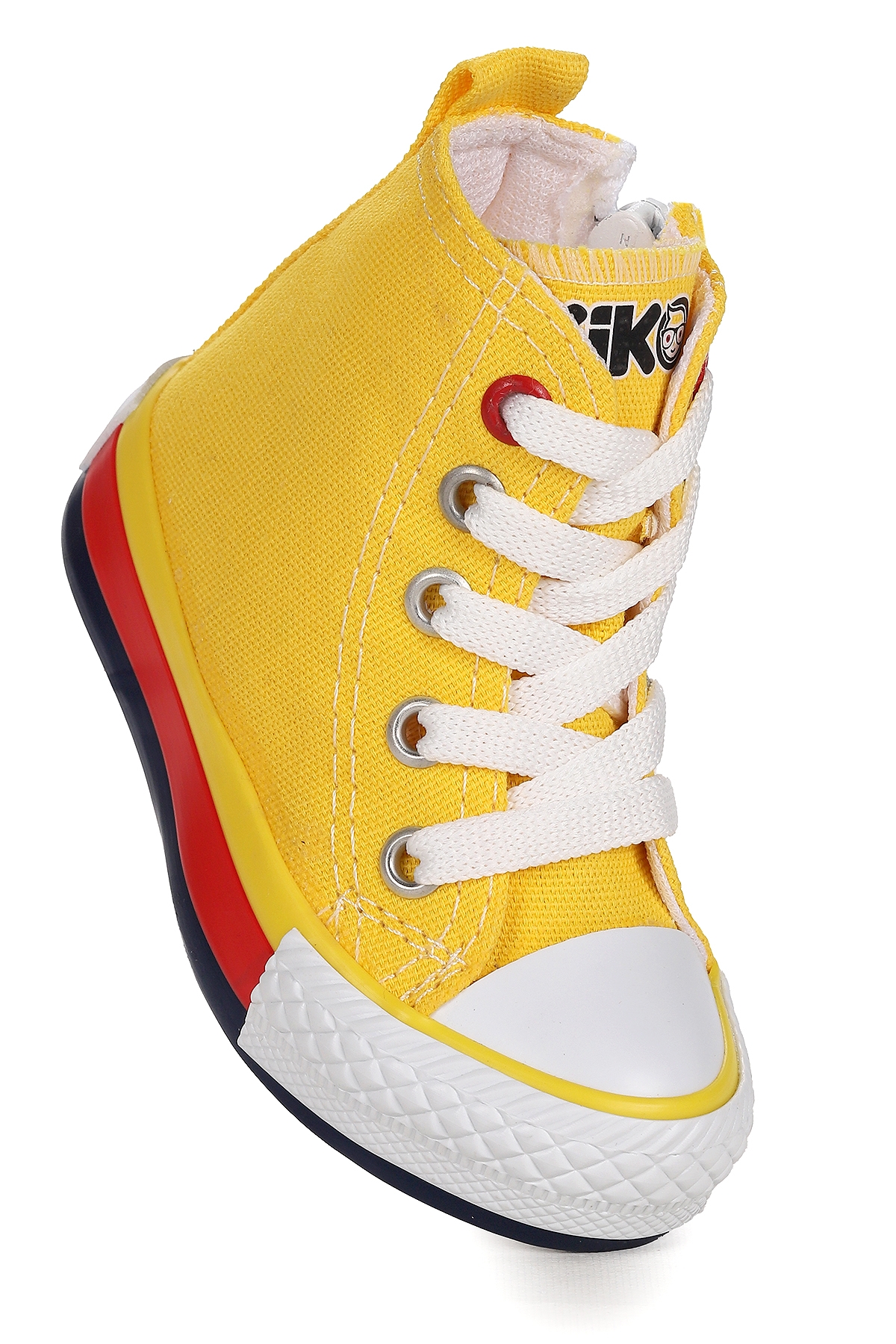 Tinna Bağcıklı Erkek Çocuk Boğazlı Keten Spor Ayakkabı Sarı - Görsel 4