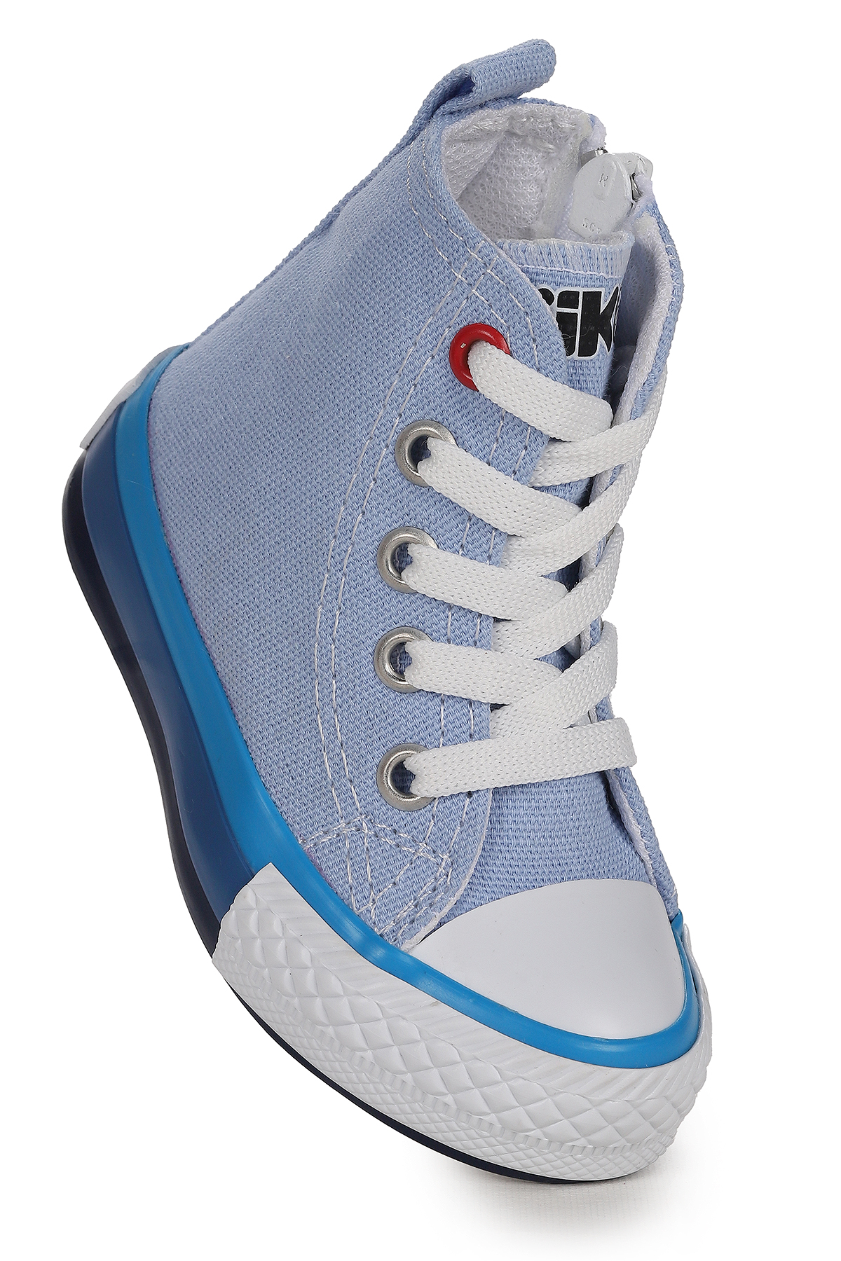 Tinna Bağcıklı Erkek Çocuk Boğazlı Keten Spor Ayakkabı Mavi - Görsel 4