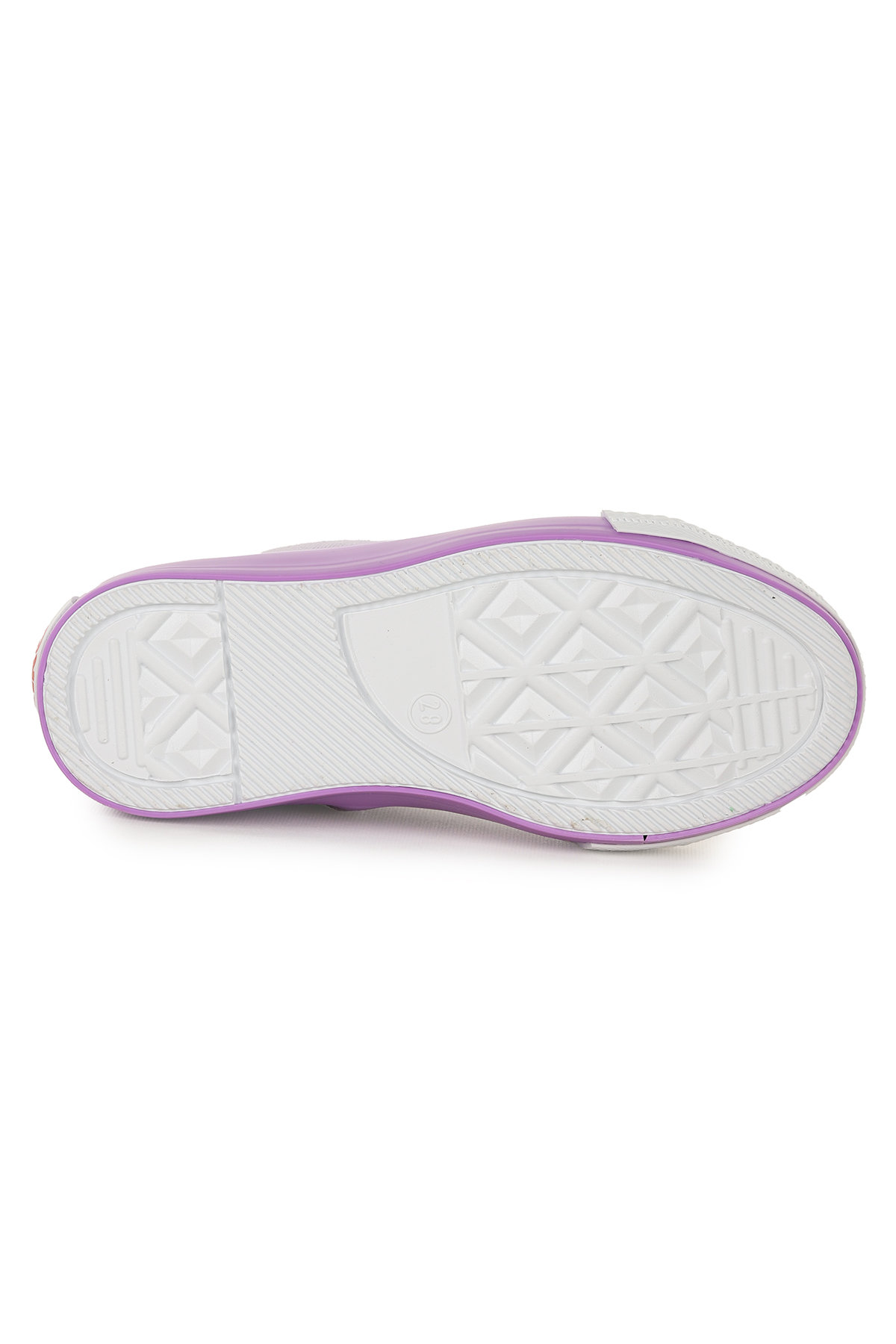 Tinna Bağcıklı Kız Çocuk Boğazlı Keten Spor Ayakkabı Lila - Görsel 6