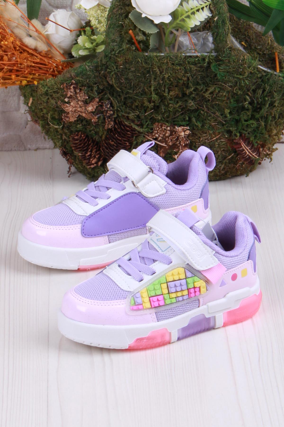 Cool Legos Rahat Hafif Sneaker Işıklı Kız Çocuk Ayakkabı - Görsel 4