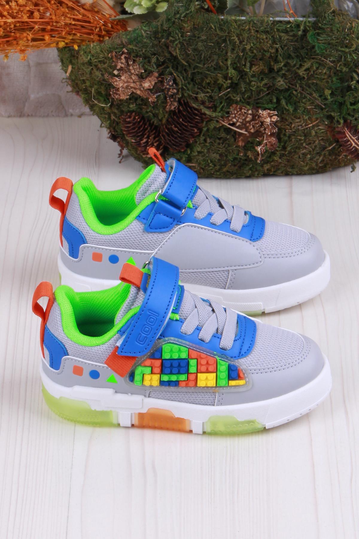 Cool Legos Rahat Hafif Sneaker Işıklı Erkek Çocuk Ayakkabı - Görsel 3