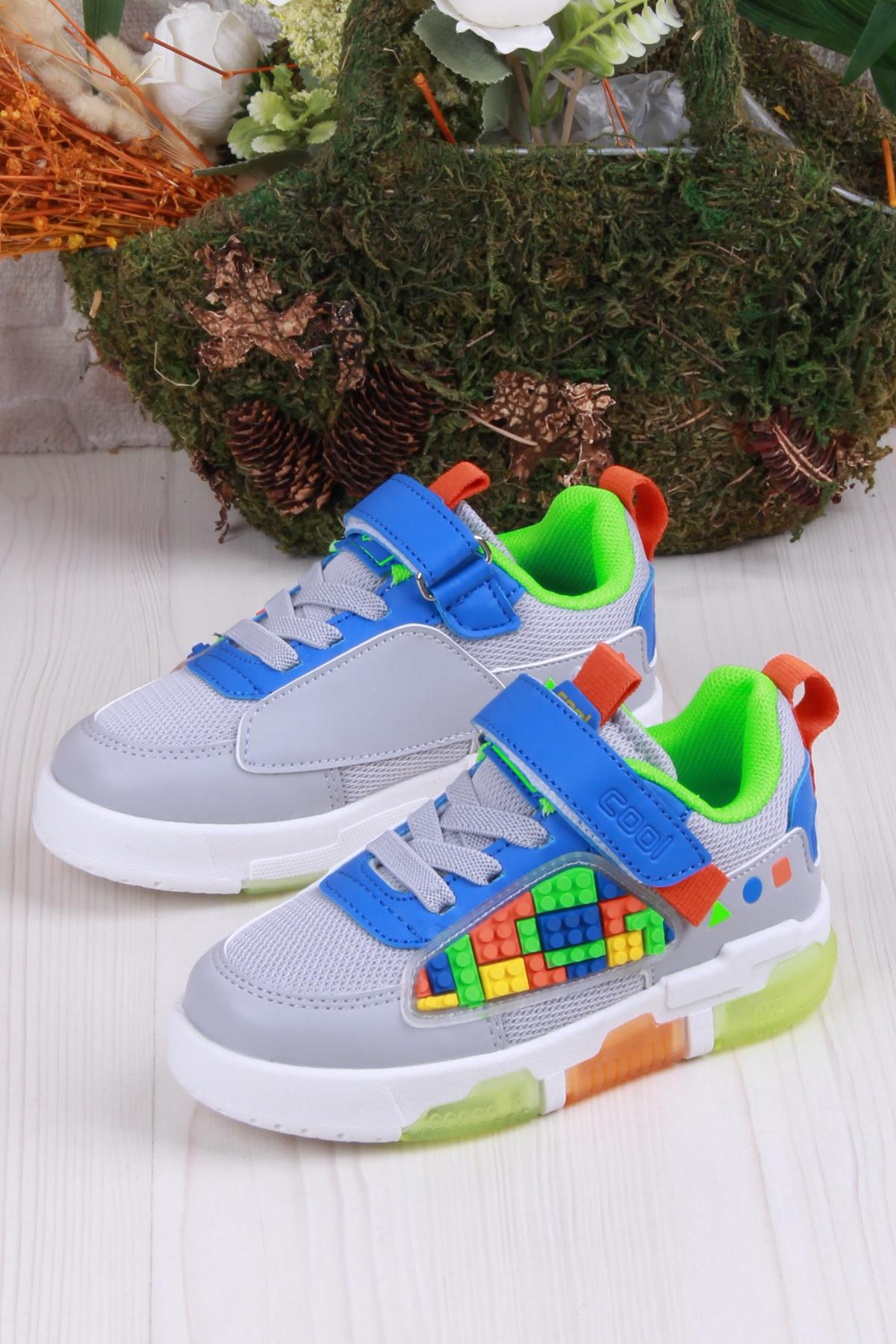 Cool Legos Rahat Hafif Sneaker Işıklı Erkek Çocuk Ayakkabı - Görsel 4
