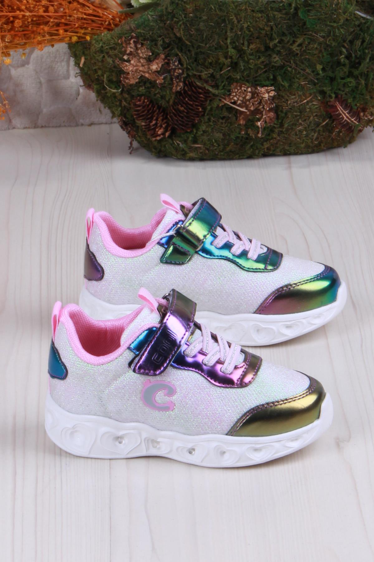 Cool Yuki Rahat Hafif Sneaker Işıklı Kız Çocuk Ayakkabı - Görsel 3
