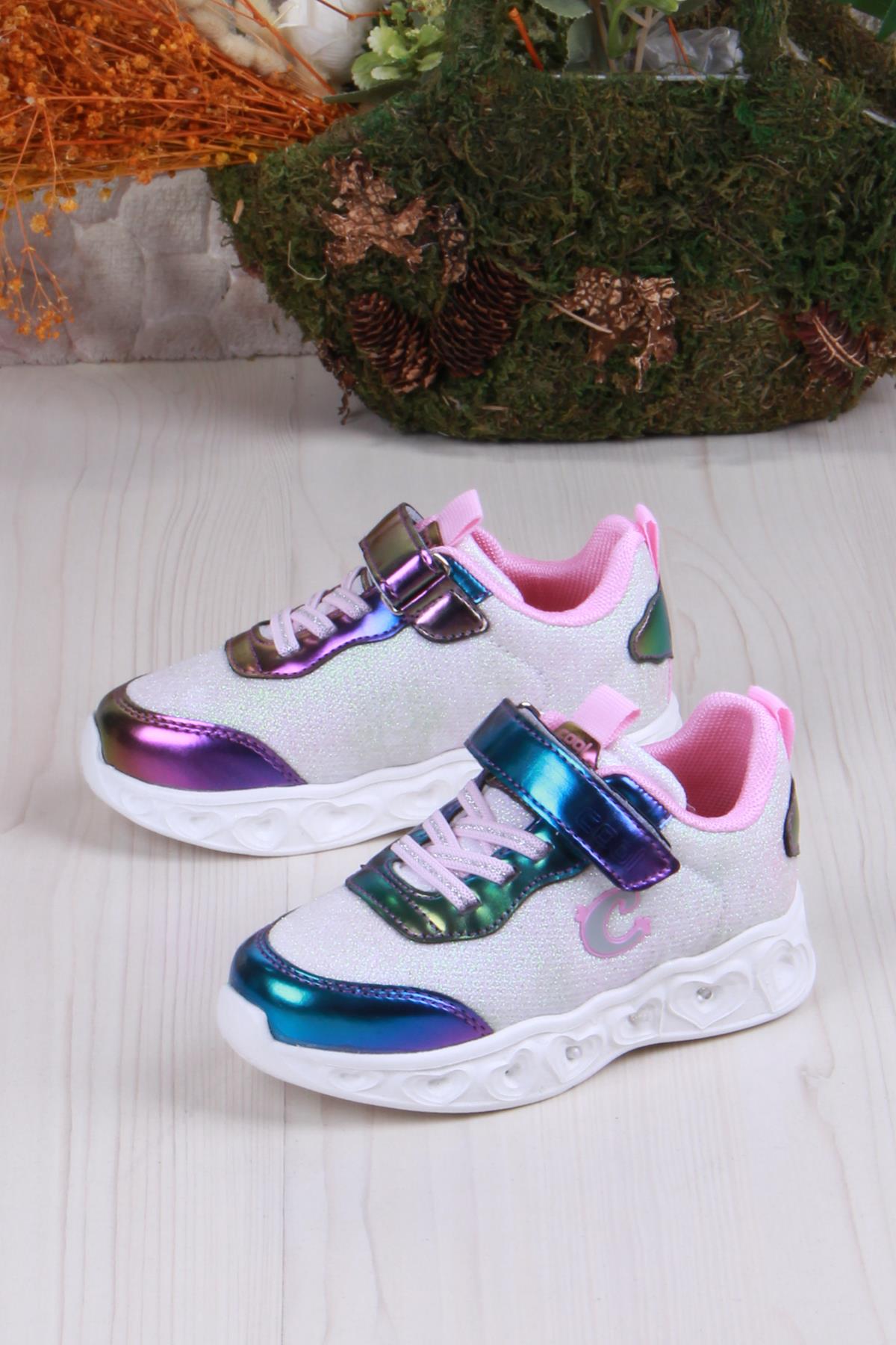 Cool Yuki Rahat Hafif Sneaker Işıklı Kız Çocuk Ayakkabı - Görsel 4