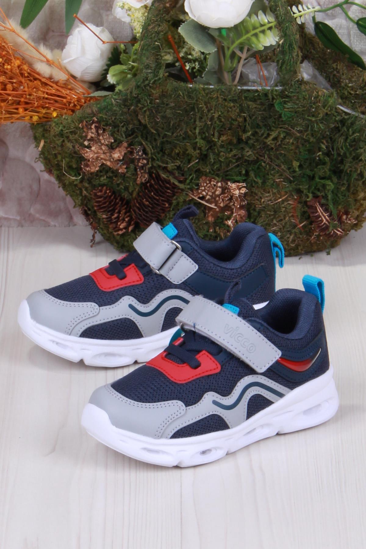 346.B24Y.117 Lacivert Rony Işıklı Erkek Çocuk Ayakkabı - Görsel 5