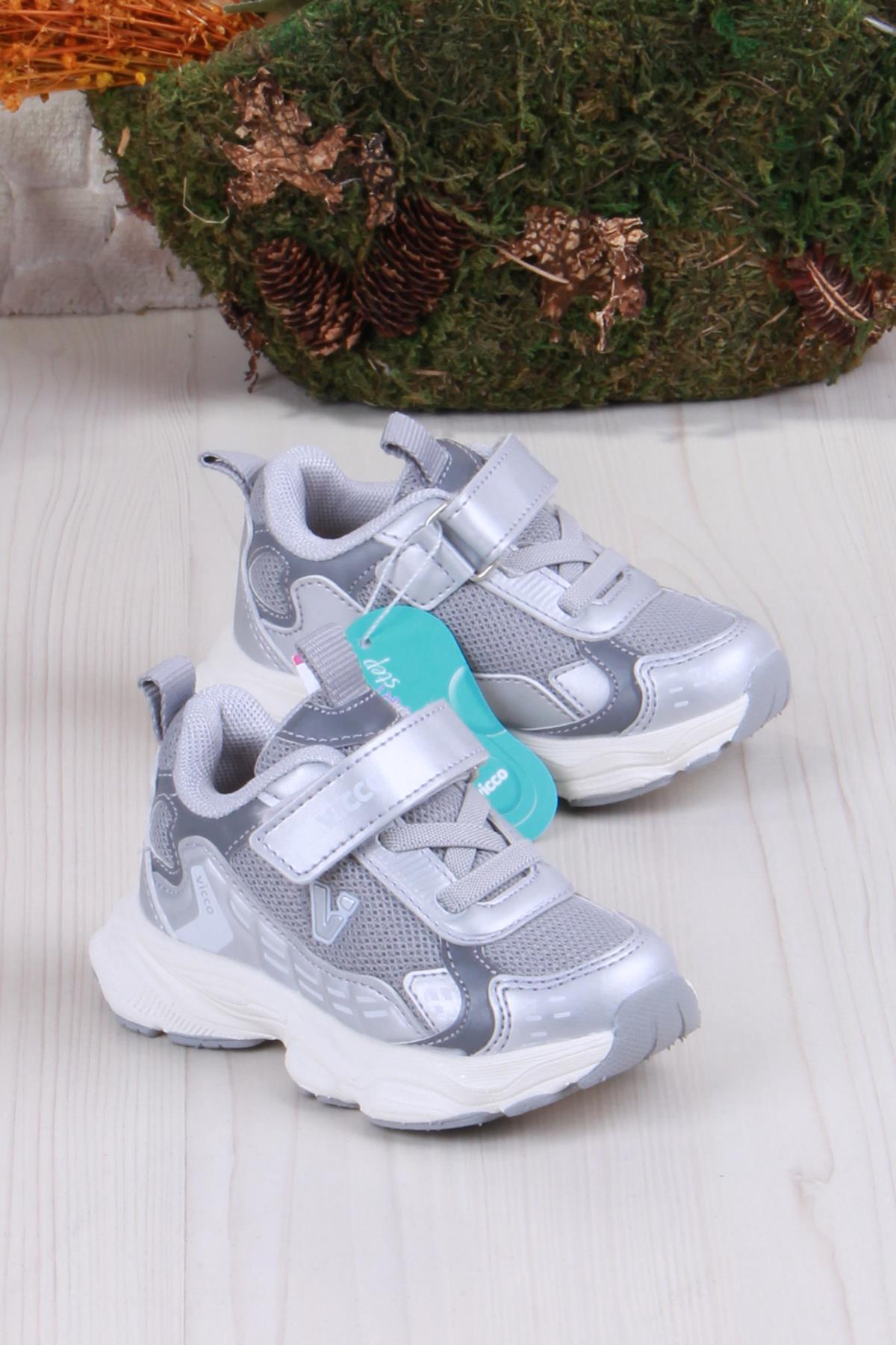 346.B25Y.202 Gümüş Tag Hafif Rahat Kız Çocuk Ayakkabı - Görsel 2