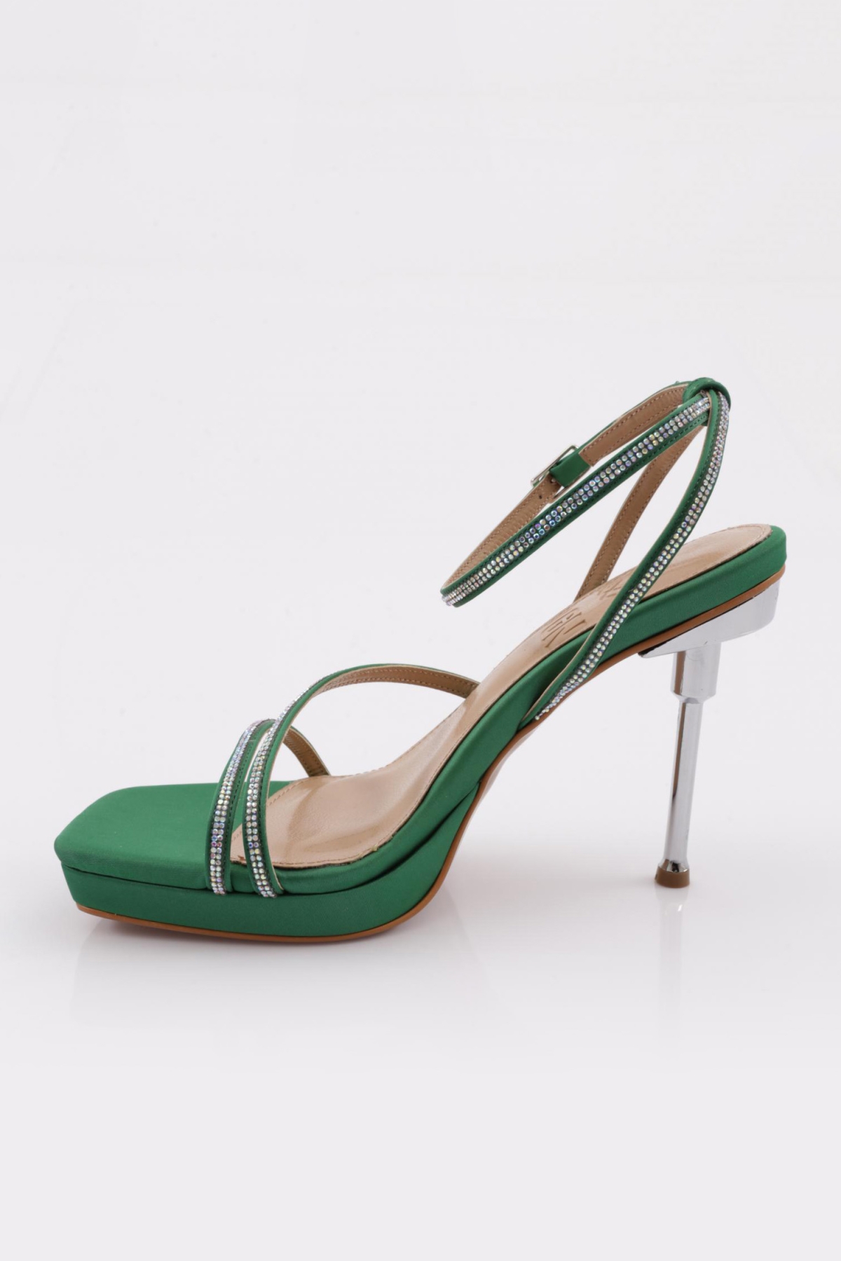 1278 Kadin Taş İp Detayli Topuklu Ayakkabi - Görsel 4