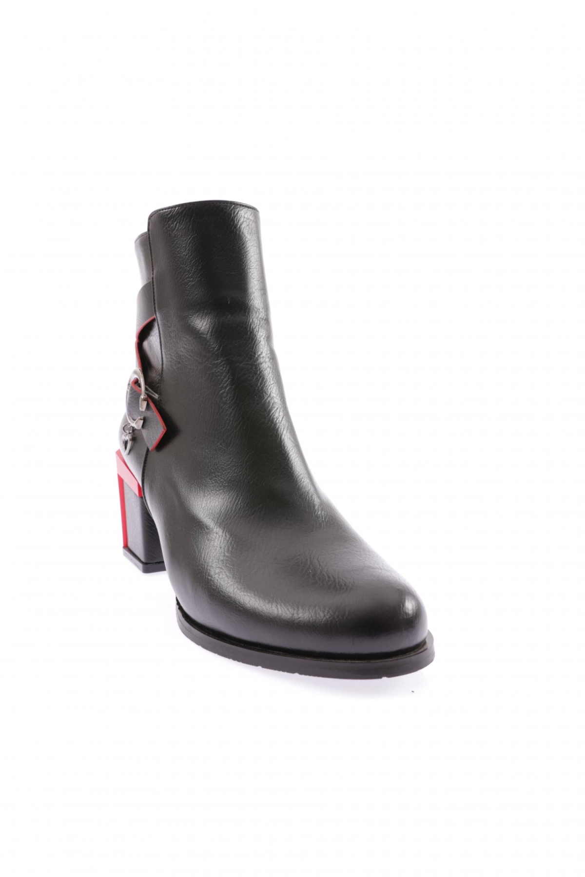 730-22K Kadin Kemer Detayli Topuklu Bot - Görsel 3