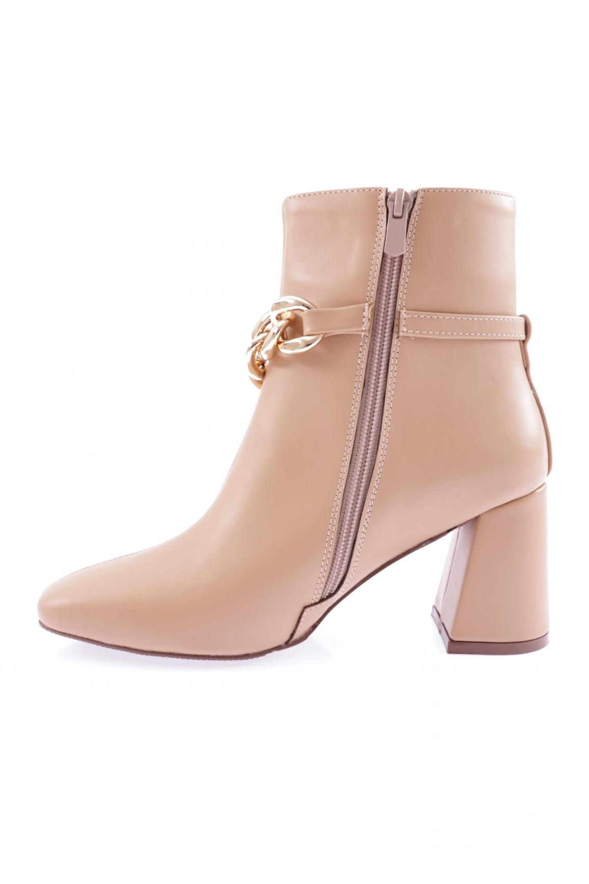 K405-22K Kadin Zincir Aksesuarli Topuklu Bot - Görsel 4