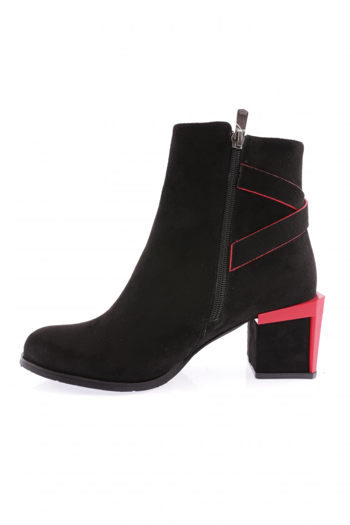 730-22K Kadin Kemer Detayli Topuklu Bot - Görsel 4