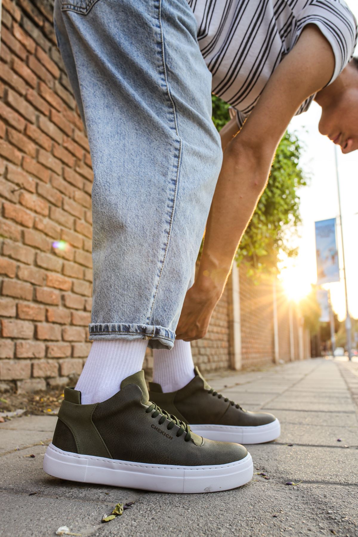 Bağcıklı Erkek Günlük Ayakkabı Haki - Görsel 2