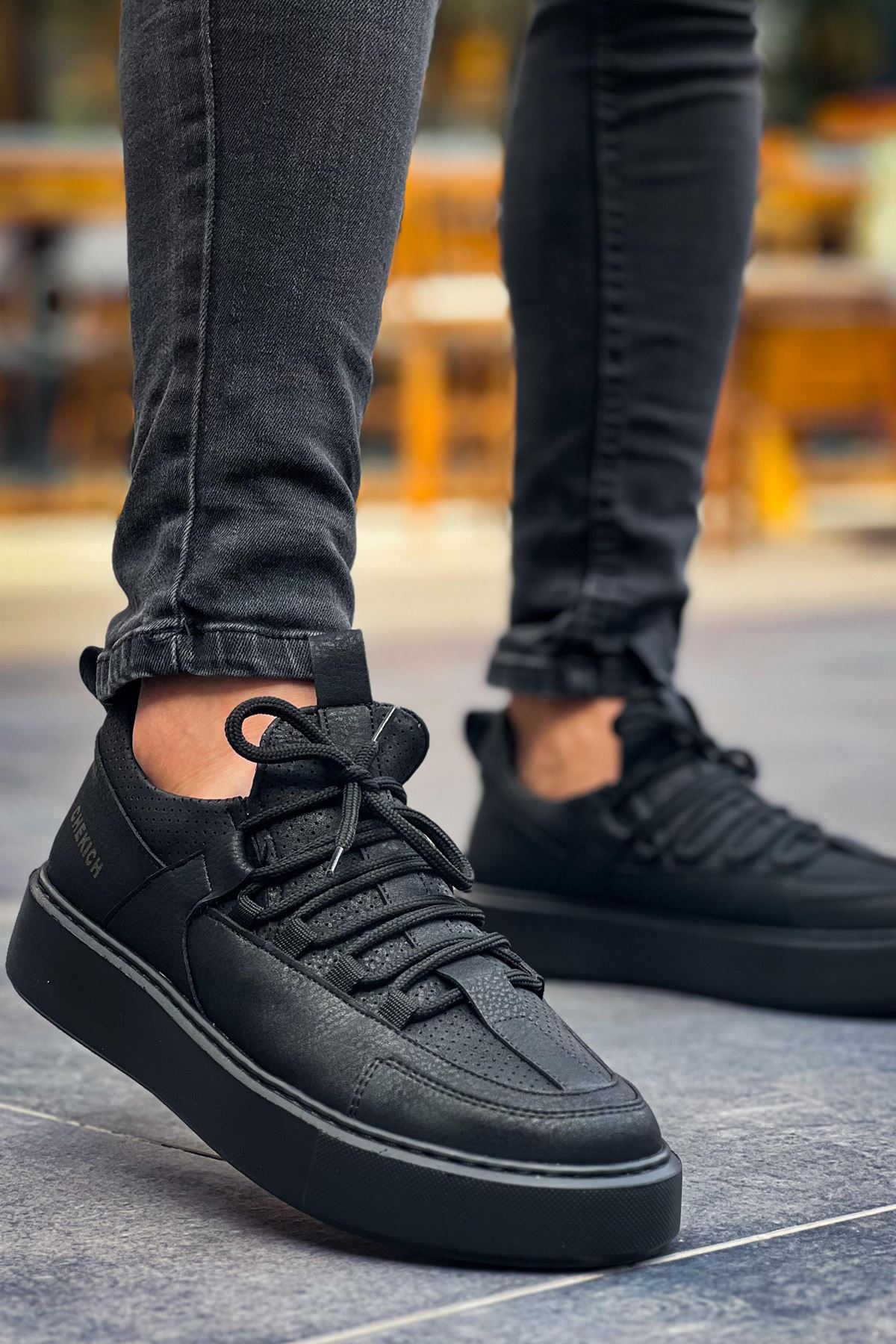 Bağcık Detaylı Erkek Günlük Ayakkabı Siyah - Görsel 2