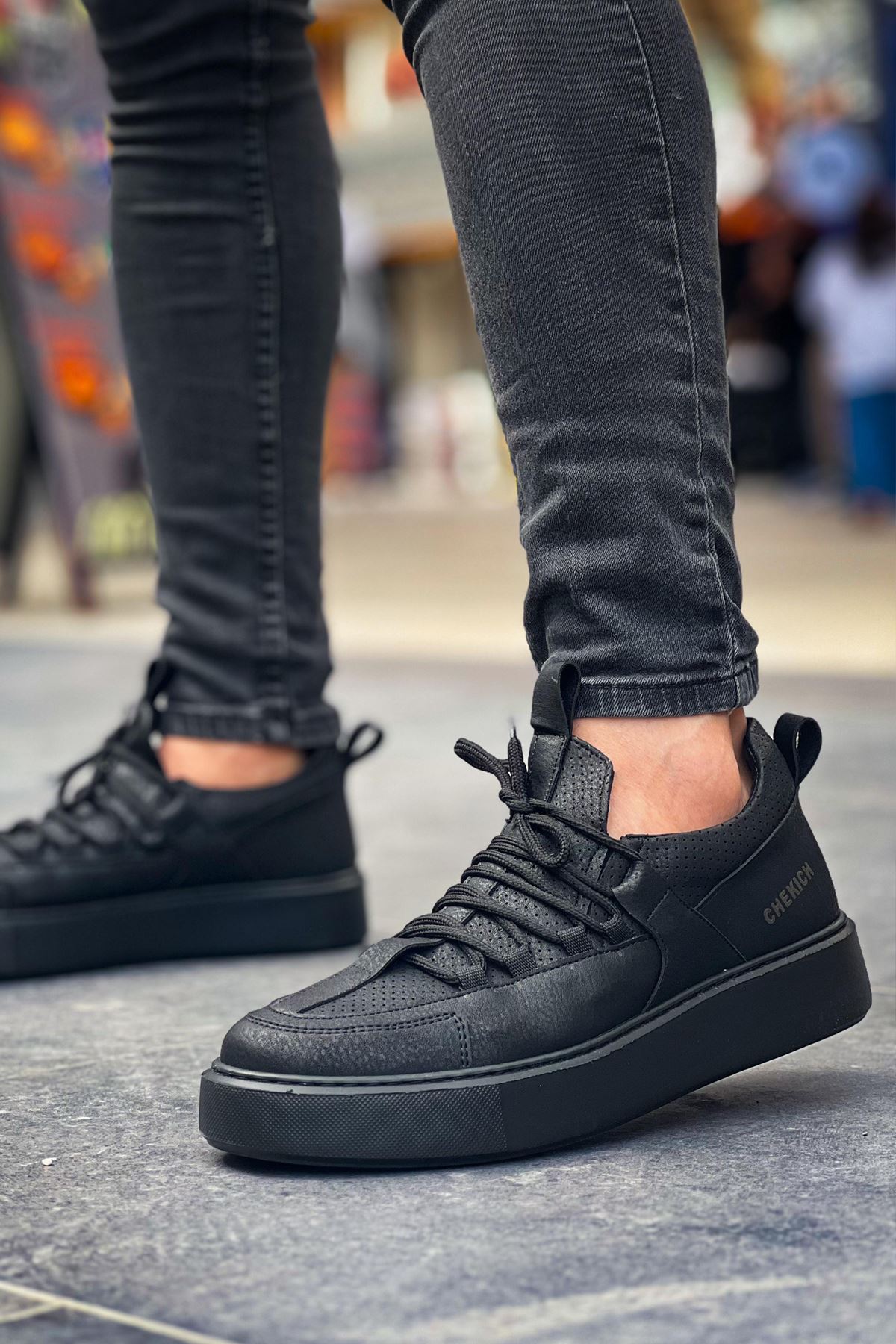 Bağcık Detaylı Erkek Günlük Ayakkabı Siyah - Görsel 3