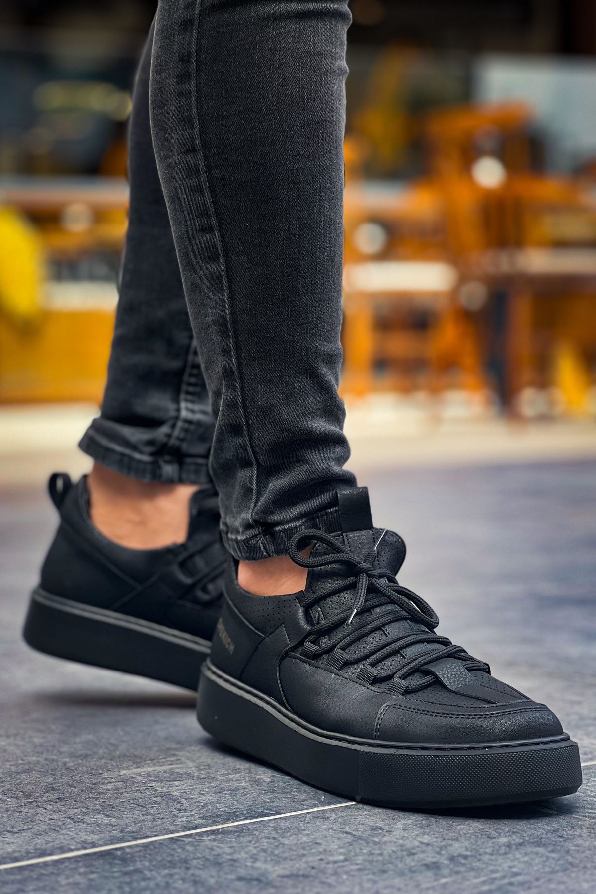 Bağcık Detaylı Erkek Günlük Ayakkabı Siyah - Görsel 5