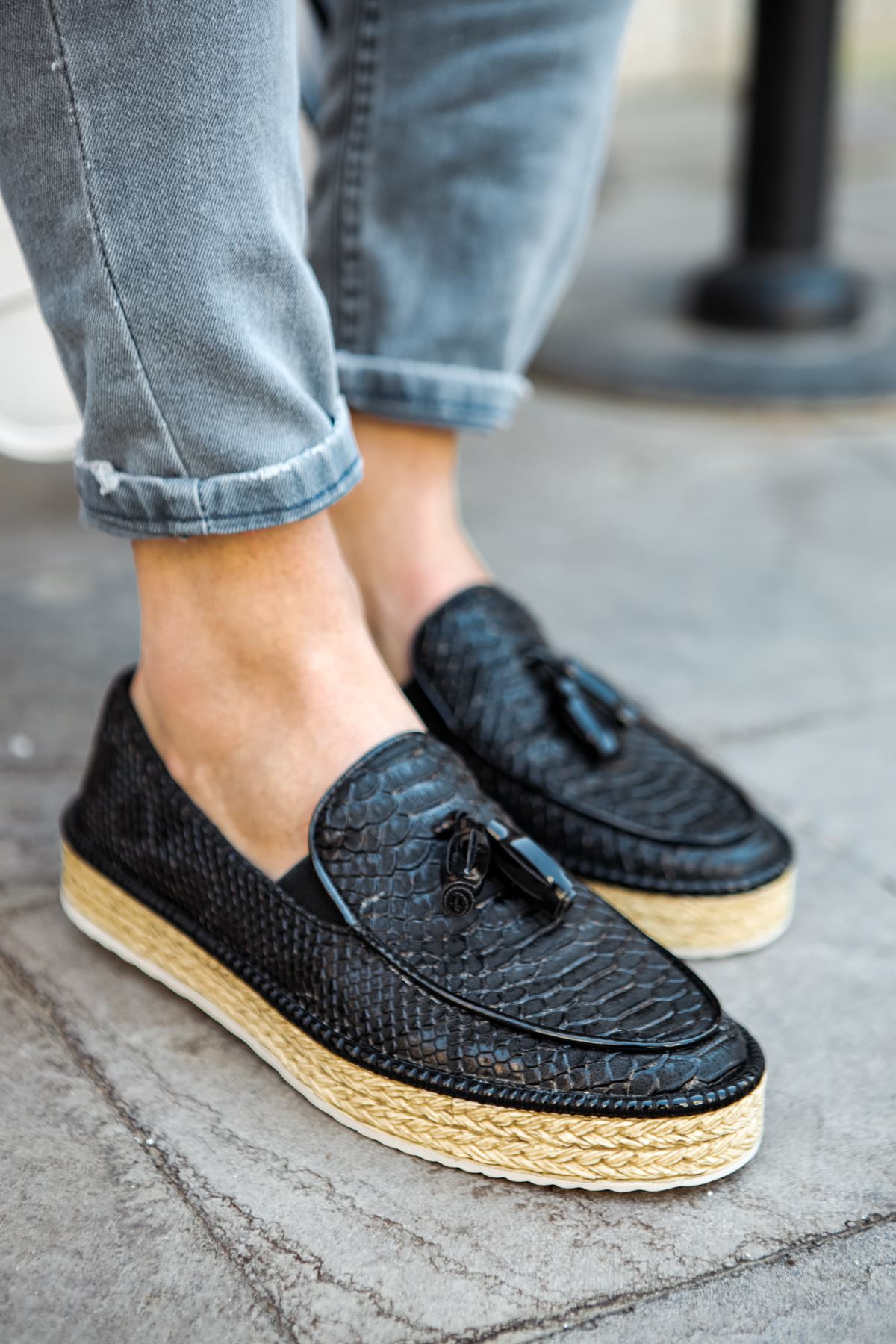 Püsküllü Erkek Günlük Ayakkabı Siyah - Görsel 2