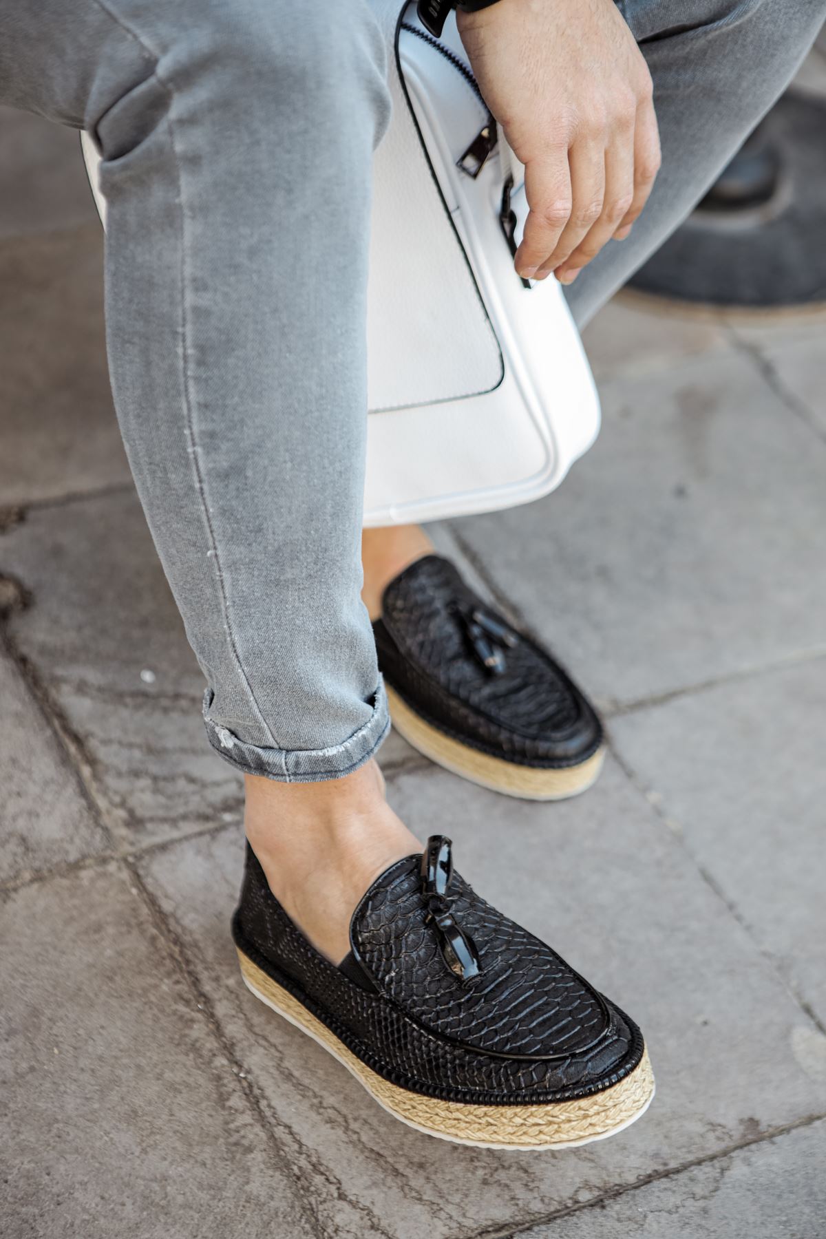 Püsküllü Erkek Günlük Ayakkabı Siyah - Görsel 3