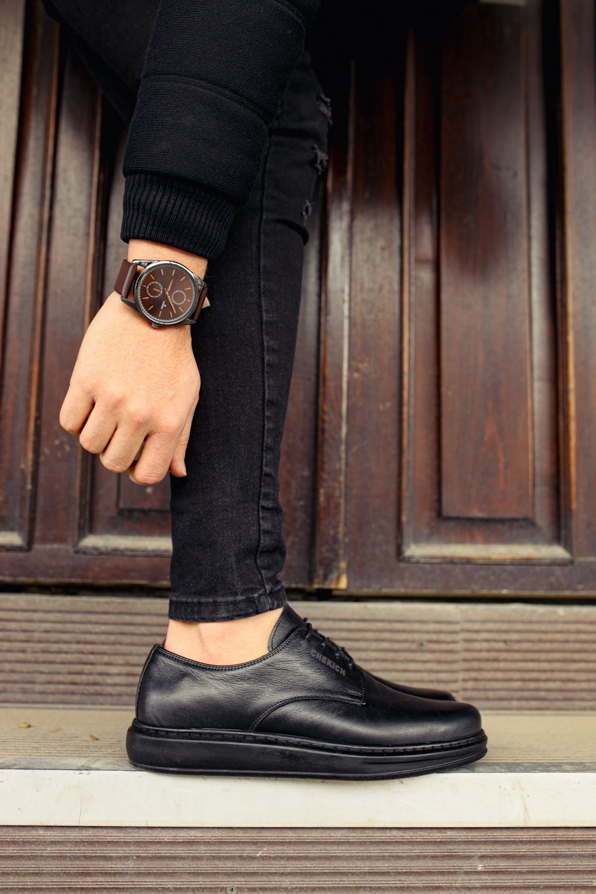 Bağcıklı Erkek Günlük Ayakkabı Siyah - Görsel 5