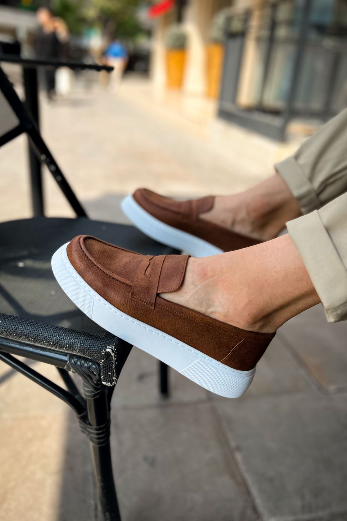 Düz Erkek Günlük Ayakkabı Taba - Görsel 5