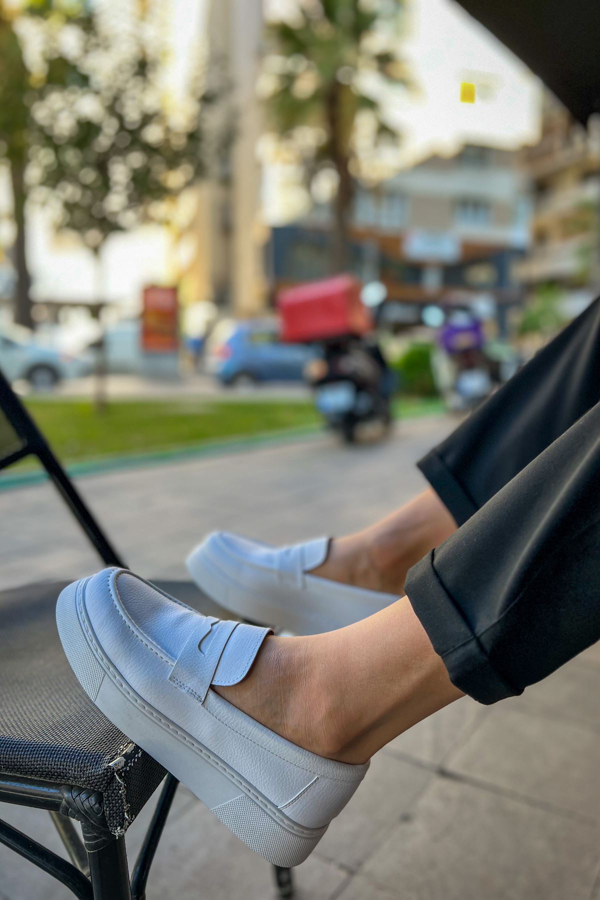 Düz Erkek Günlük Ayakkabı Beyaz - Görsel 5