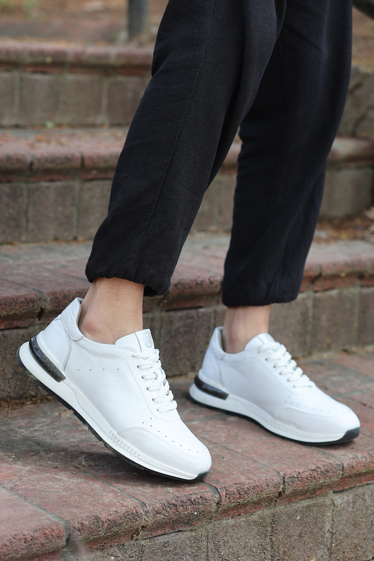 Alfeo Garantili Bağcıklı Hakiki Deri Ortopedik Taban Erkek Günlük Sneaker Spor Ayakkabı ALFEO-3721 - Görsel 2