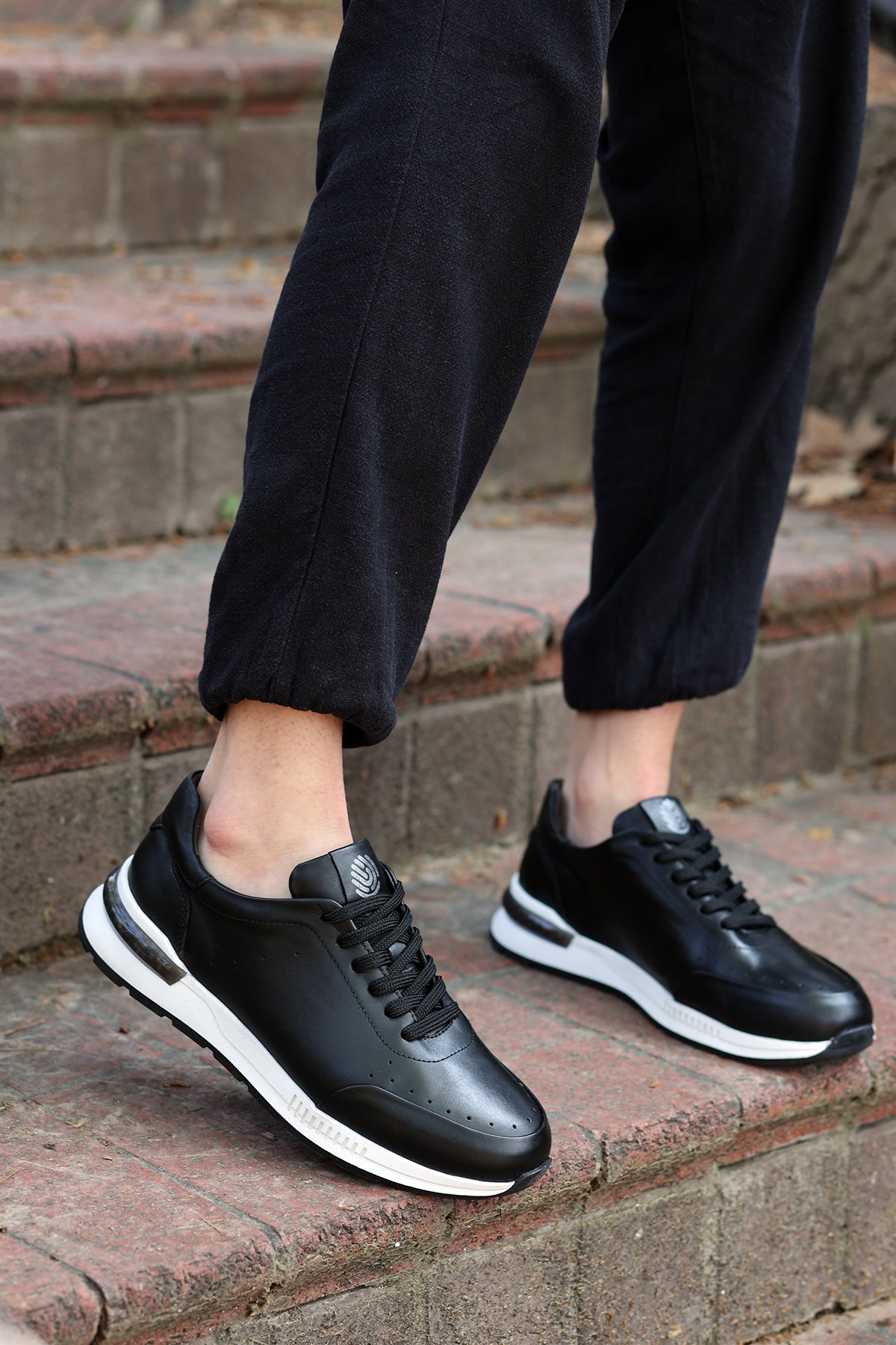 Alfeo Garantili Bağcıklı Hakiki Deri Ortopedik Taban Erkek Günlük Sneaker Spor Ayakkabı ALFEO-3721 - Görsel 2