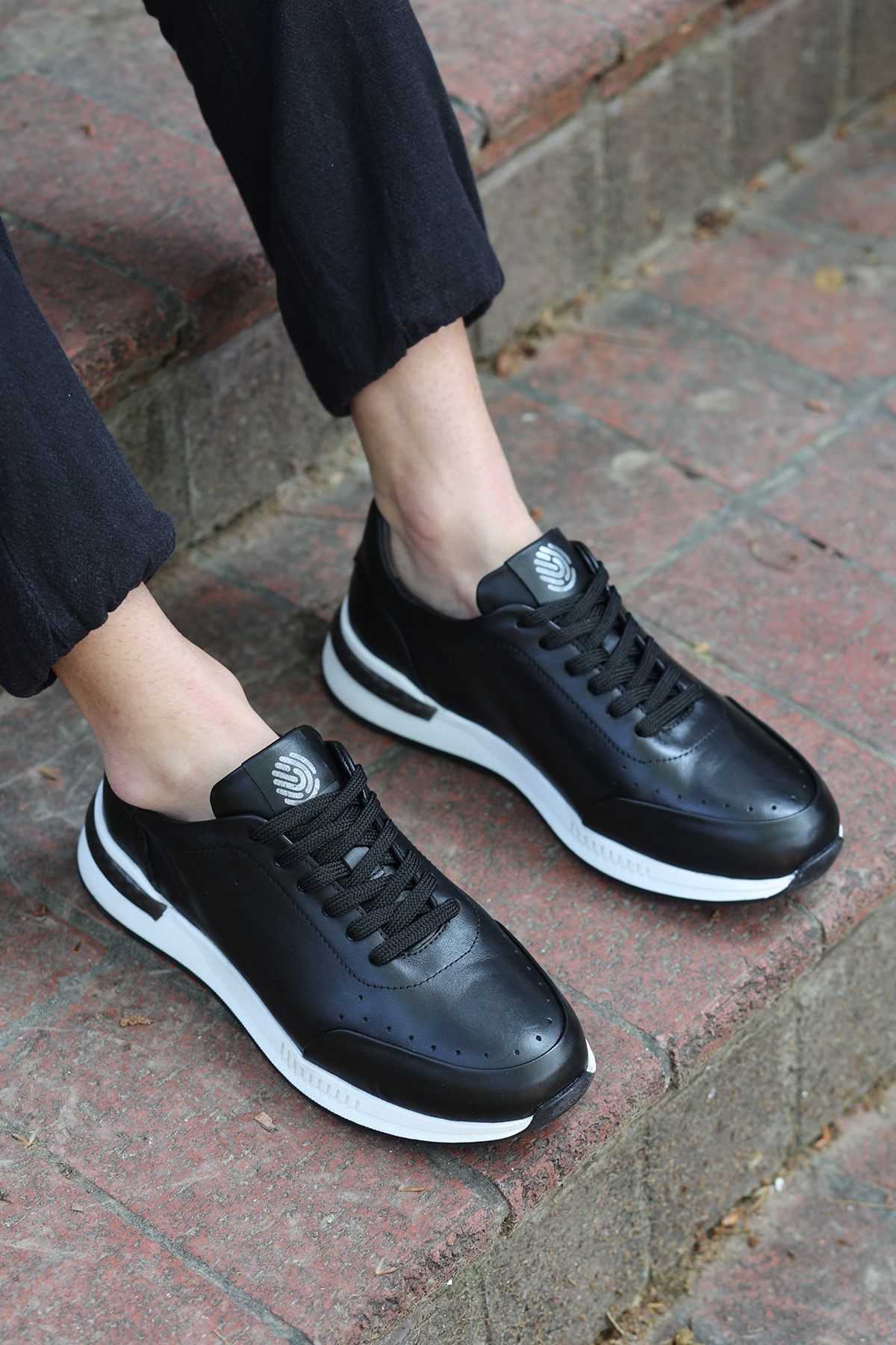 Alfeo Garantili Bağcıklı Hakiki Deri Ortopedik Taban Erkek Günlük Sneaker Spor Ayakkabı ALFEO-3721 - Görsel 3