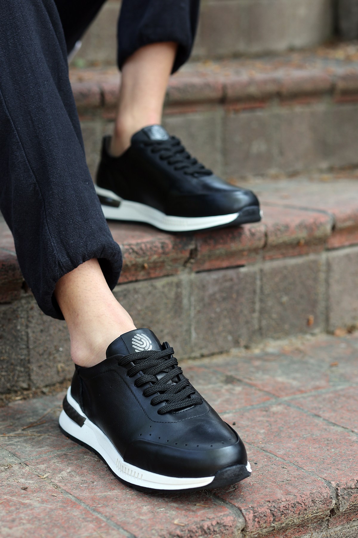 Alfeo Garantili Bağcıklı Hakiki Deri Ortopedik Taban Erkek Günlük Sneaker Spor Ayakkabı ALFEO-3721 - Görsel 4