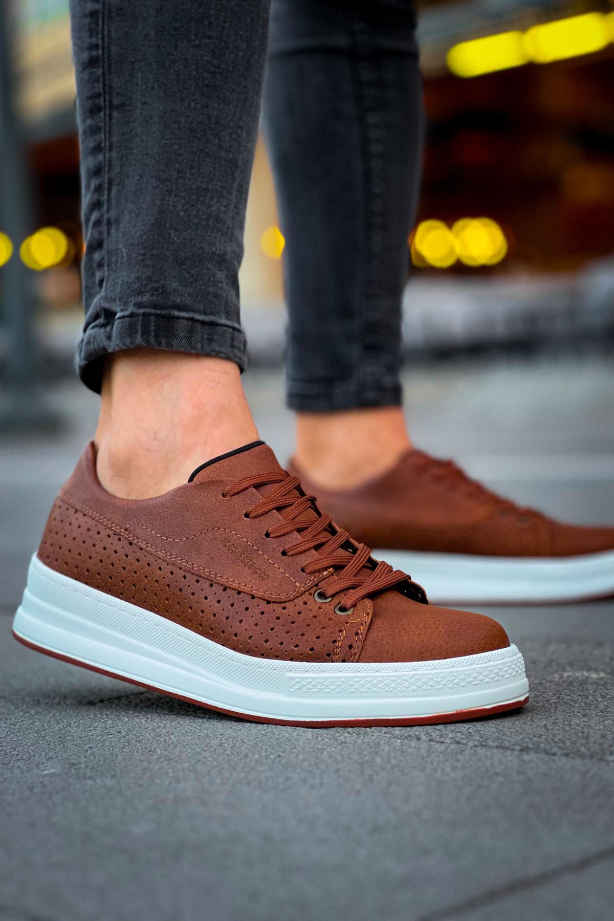 Bağcıklı Erkek Günlük Ayakkabı Taba - Görsel 2