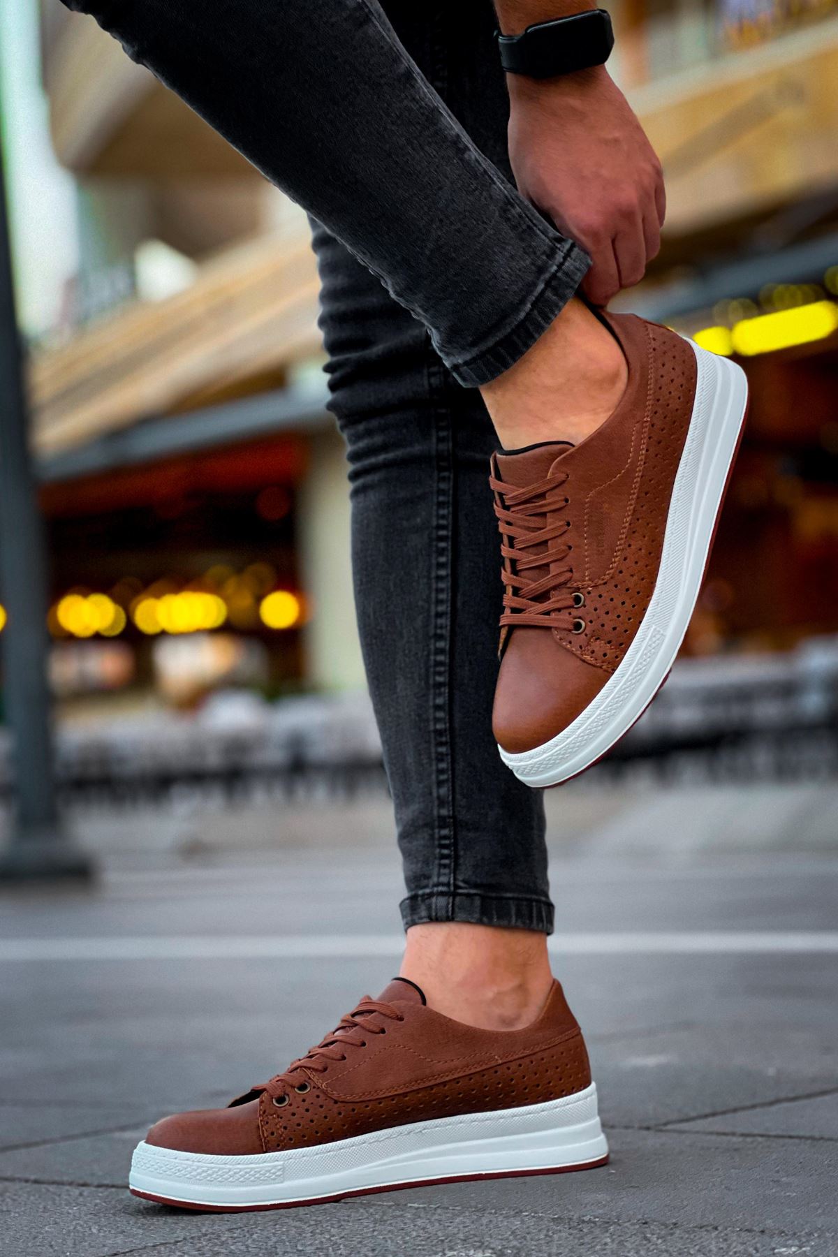 Bağcıklı Erkek Günlük Ayakkabı Taba - Görsel 4