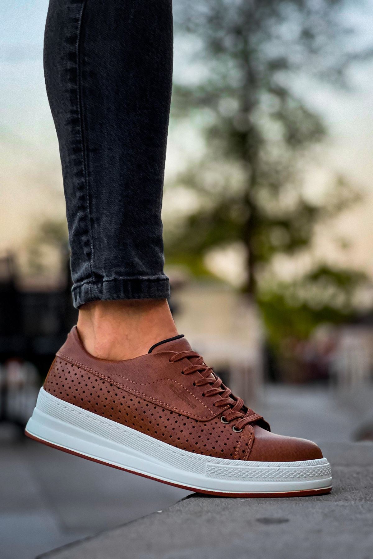 Bağcıklı Erkek Günlük Ayakkabı Taba - Görsel 5