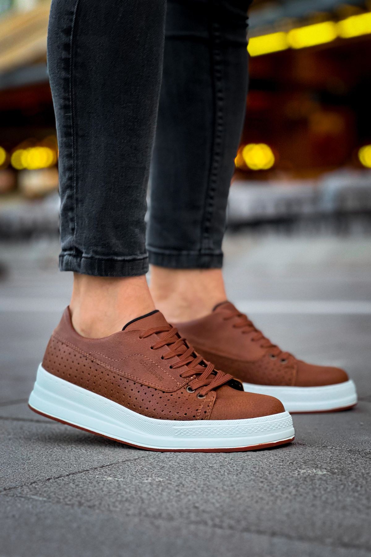 Bağcıklı Erkek Günlük Ayakkabı Taba - Görsel 6