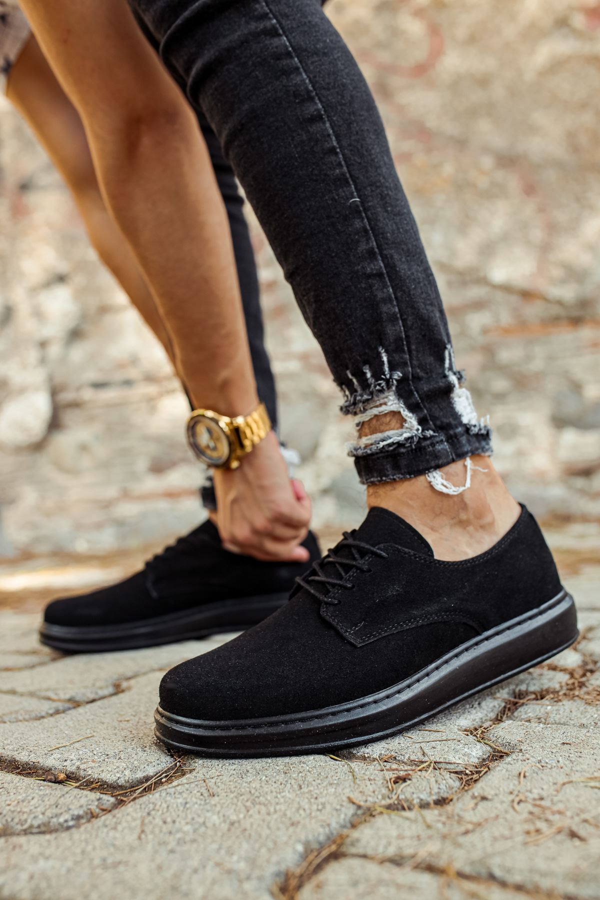 Bağcıklı Erkek Günlük Ayakkabı Siyah - Görsel 4