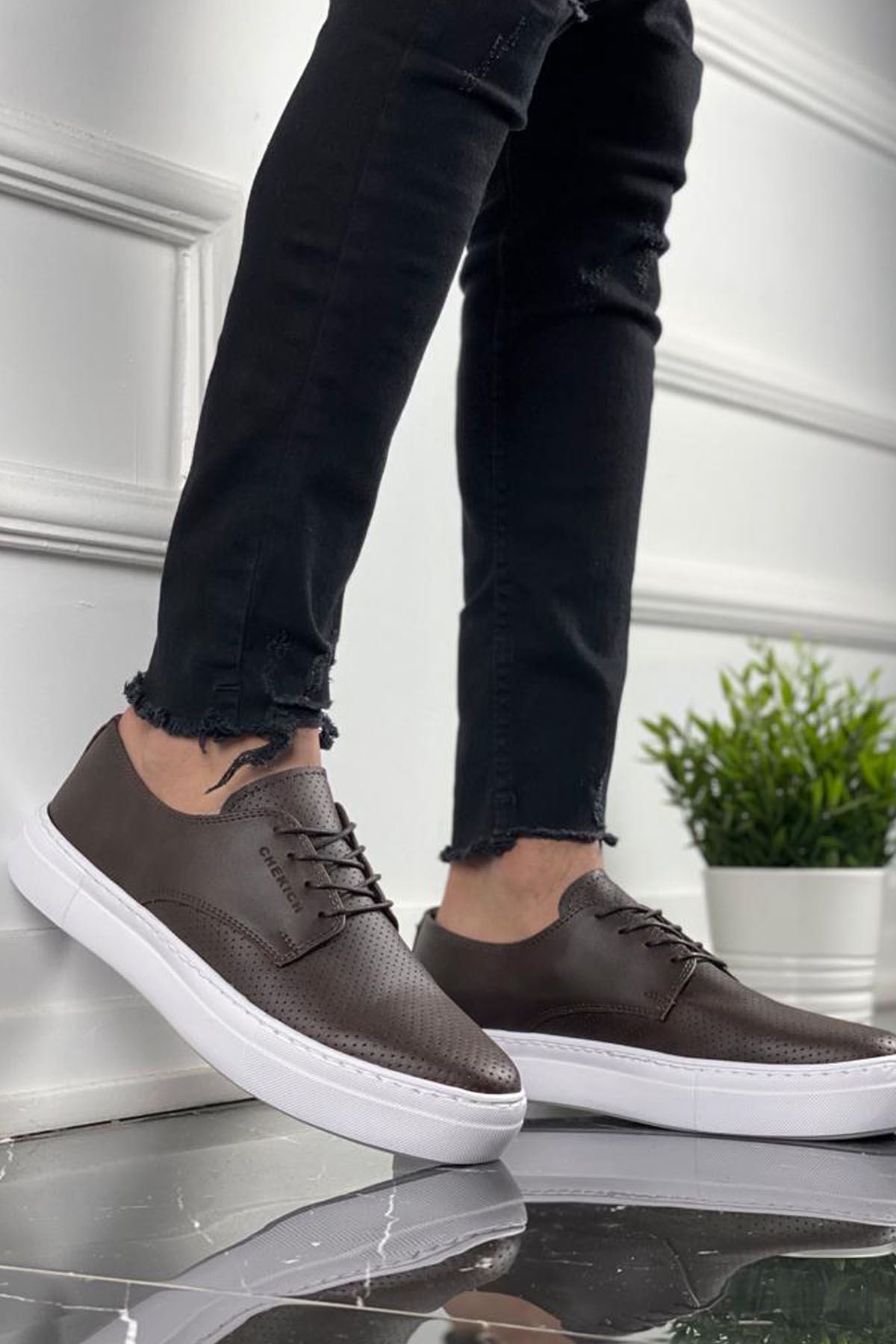 Bağcıklı Erkek Günlük Ayakkabı Kahve - Görsel 2