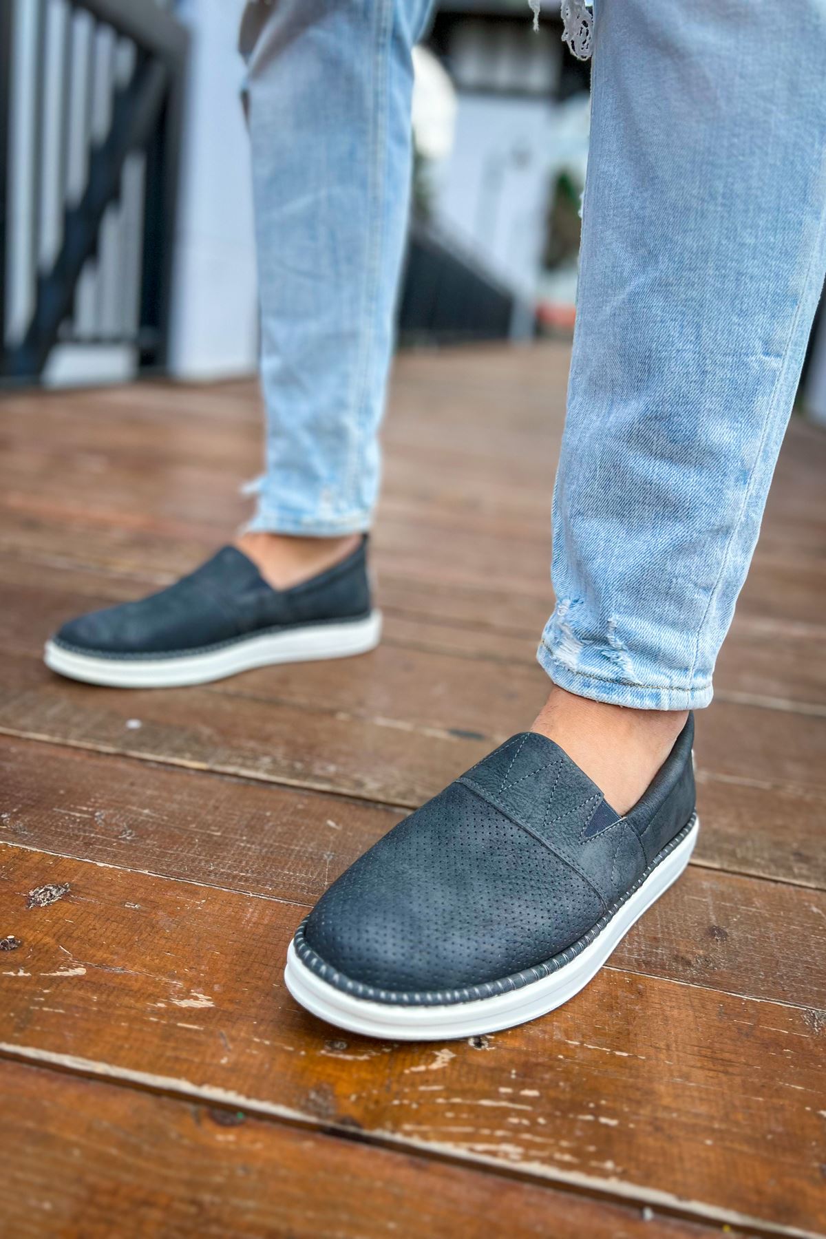 Düz Erkek Günlük Ayakkabı Antrasit - Görsel 4