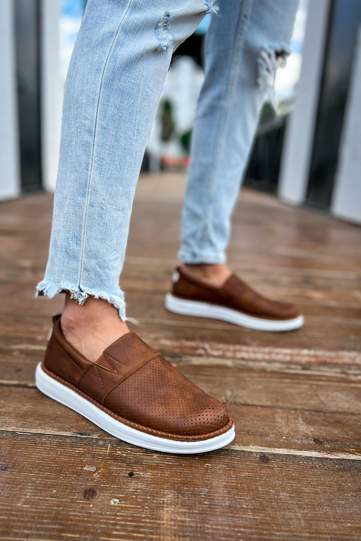 Düz Erkek Günlük Ayakkabı Taba - Görsel 3