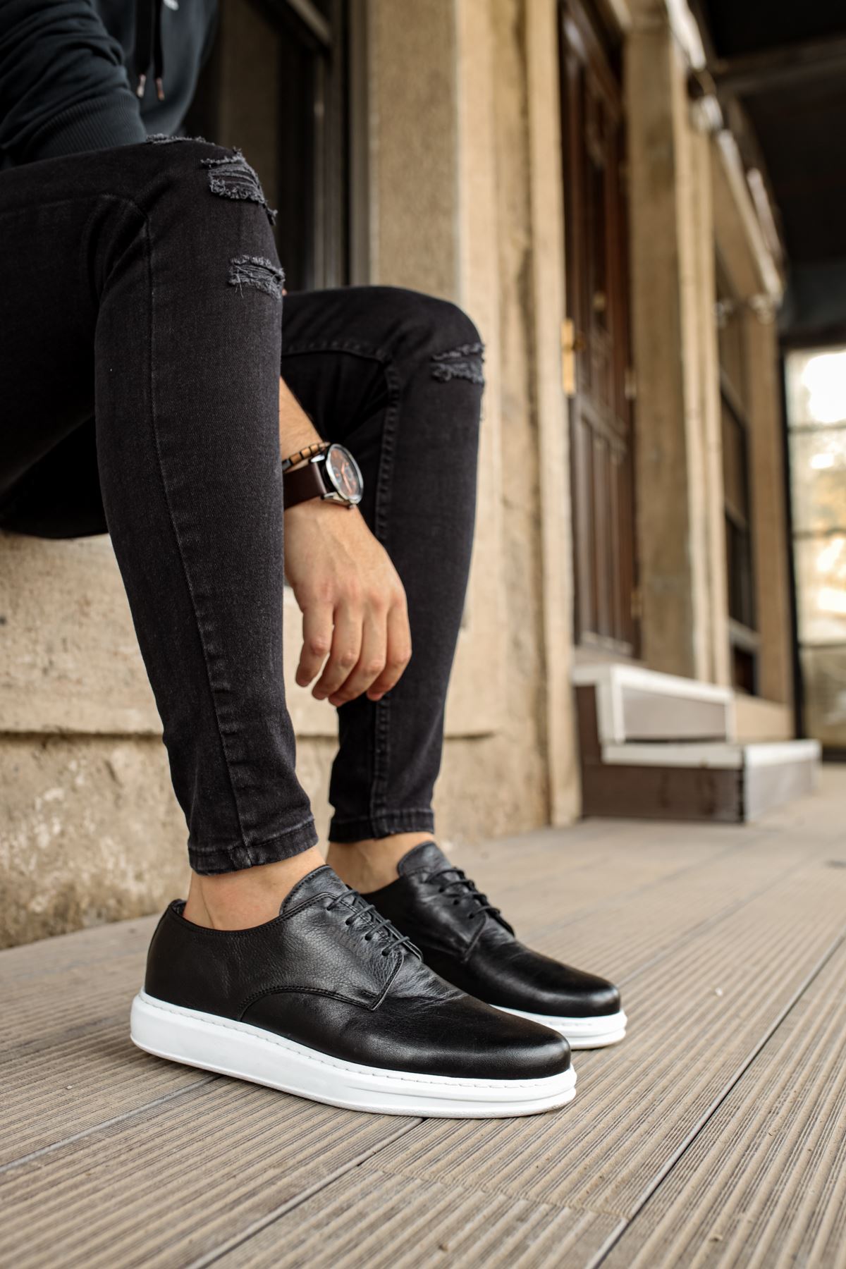 Bağcıklı Erkek Günlük Ayakkabı Siyah - Görsel 2