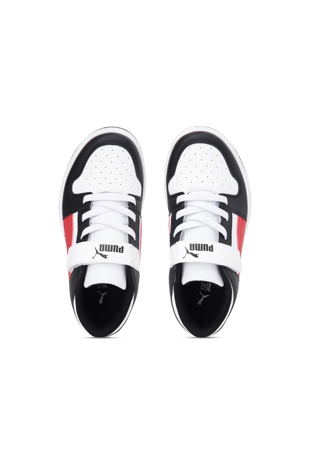 Rebound Layup Lo Çocuk Siyah Beyaz Spor Ayakkabı (370492-07) - Görsel 5