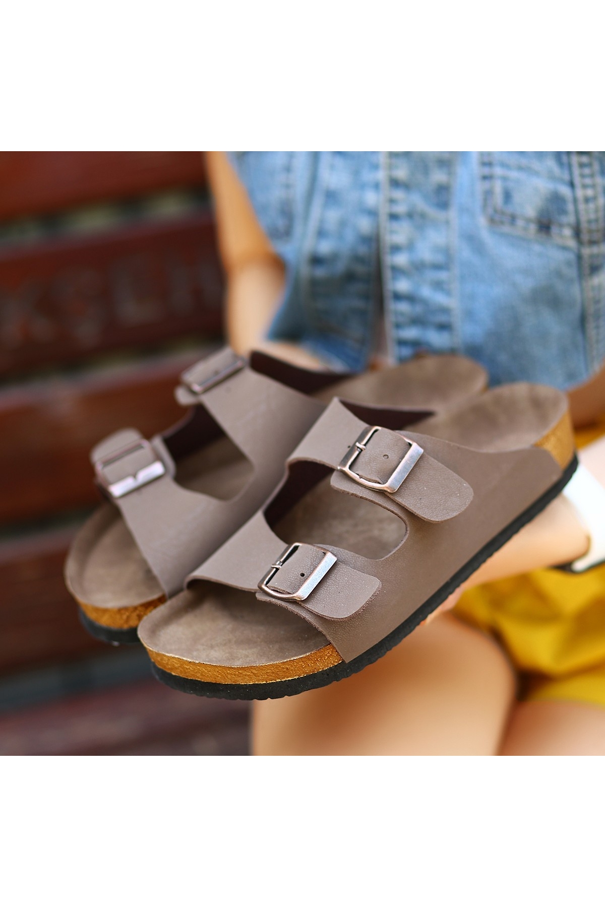Kadın Kahverengi Nubuk Terlik - Görsel 6