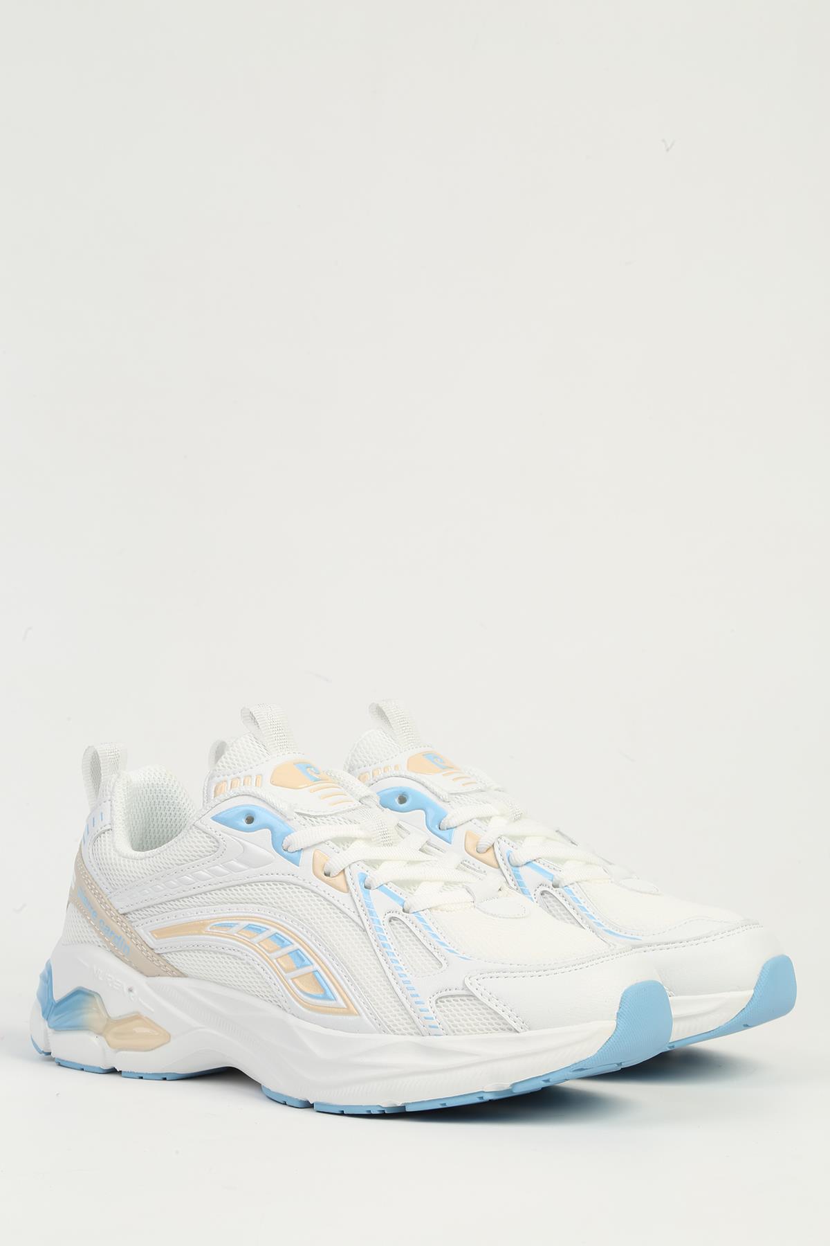 Beyaz Mavi Kadın Spor Ayakkabı İTHAL PCI-11369 - Görsel 4